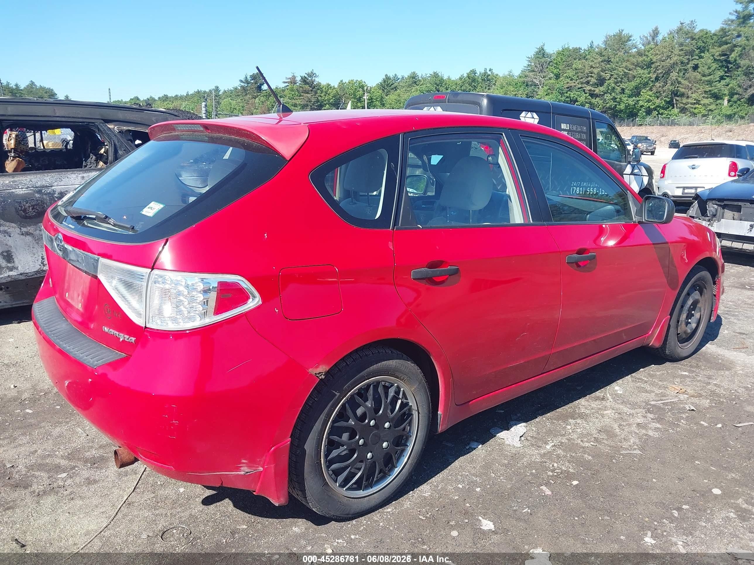 2008 Subaru Impreza Wagon (natl) I Red vin: JF1GH61668H818364