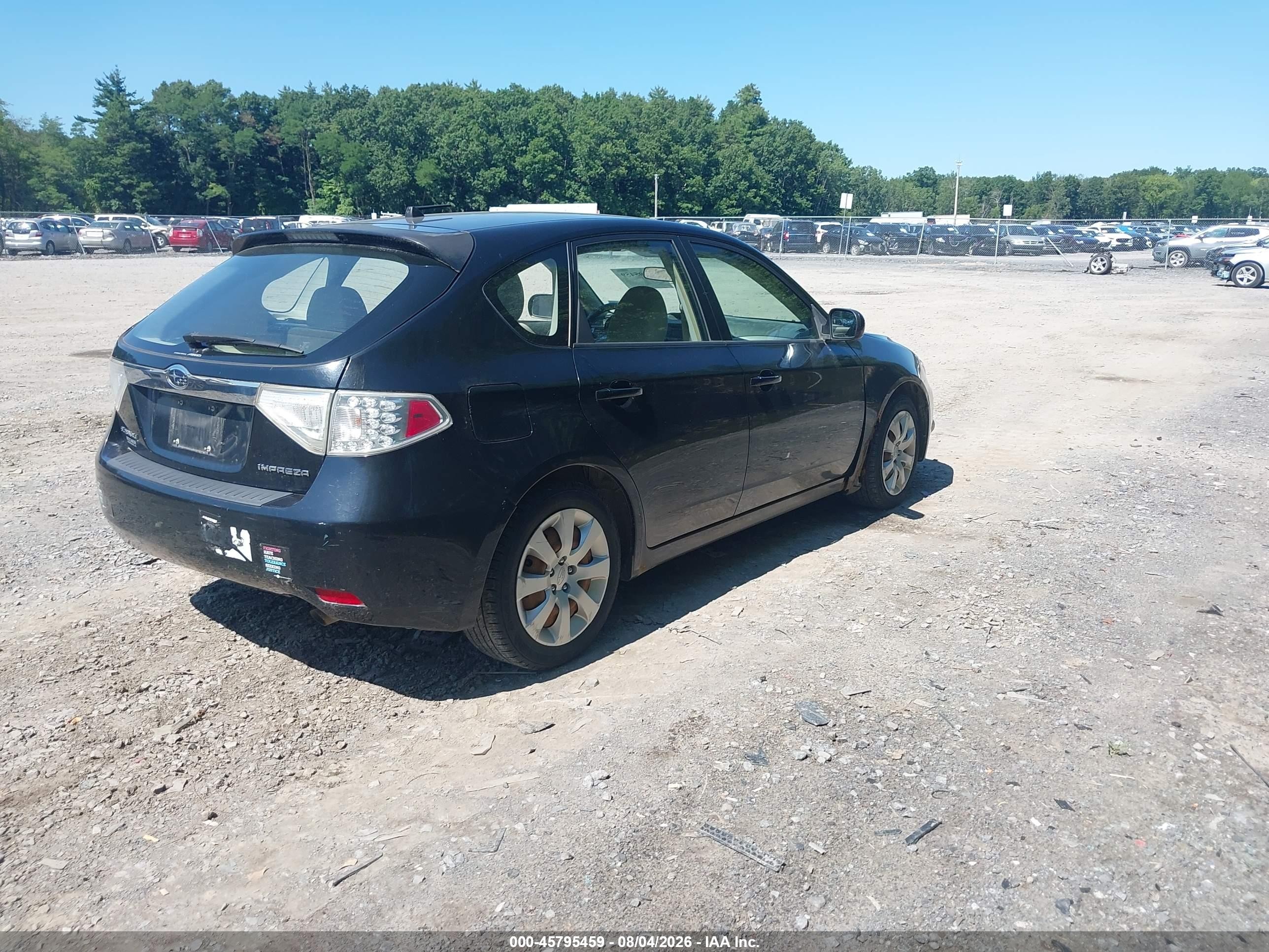 2009 Subaru Impreza 2.5i Black vin: JF1GH61669H809360