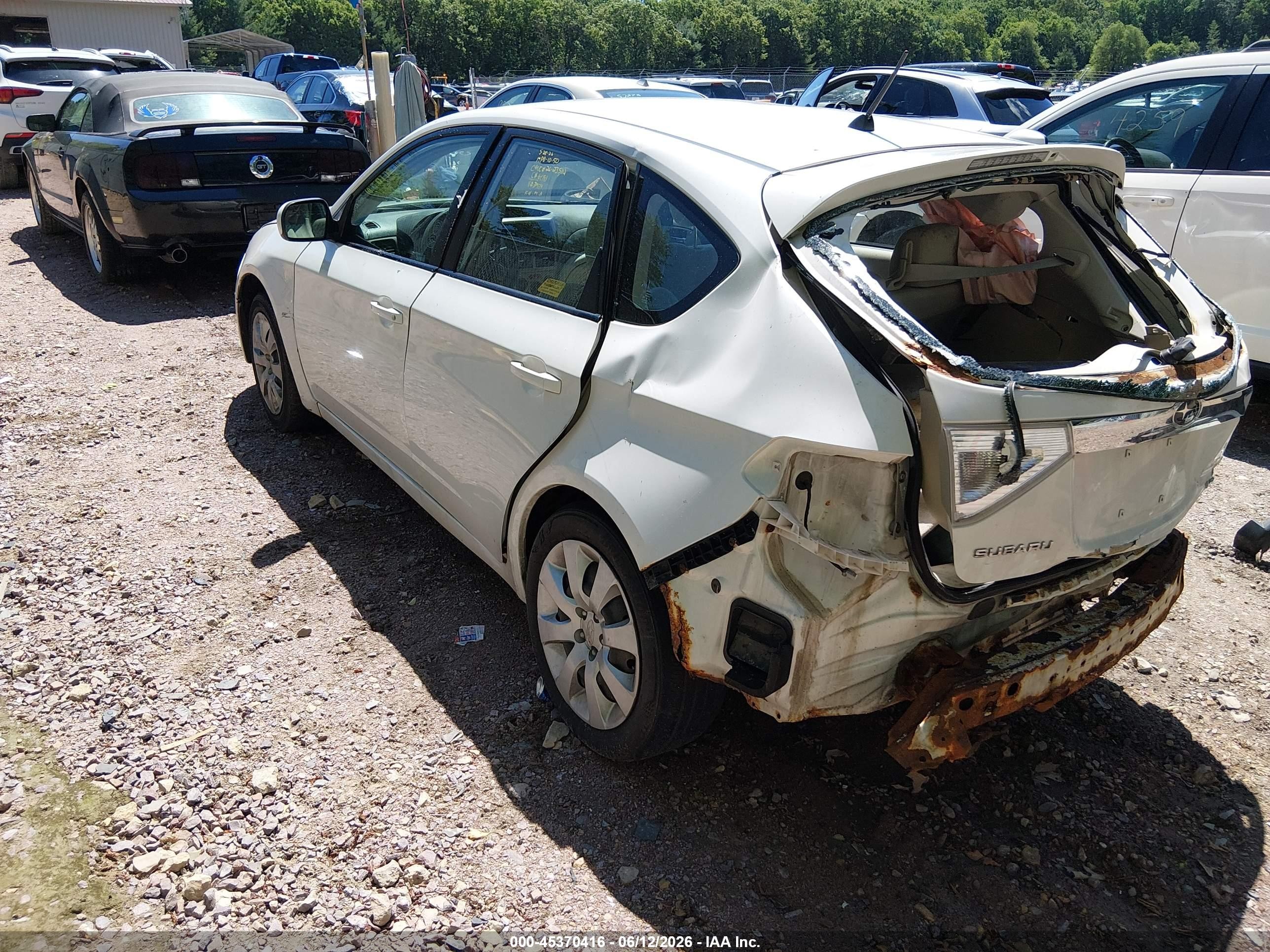 2009 Subaru Impreza 2.5i White vin: JF1GH61669H813974