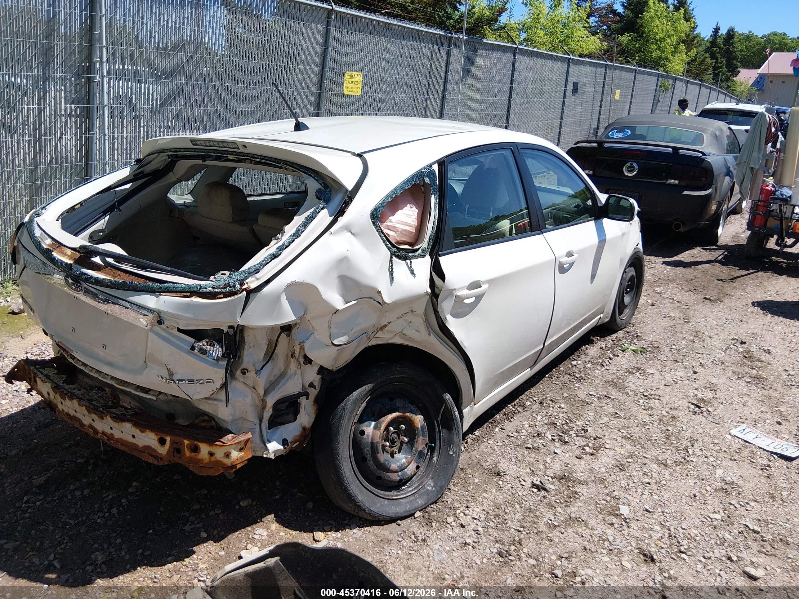 2009 Subaru Impreza 2.5i White vin: JF1GH61669H813974