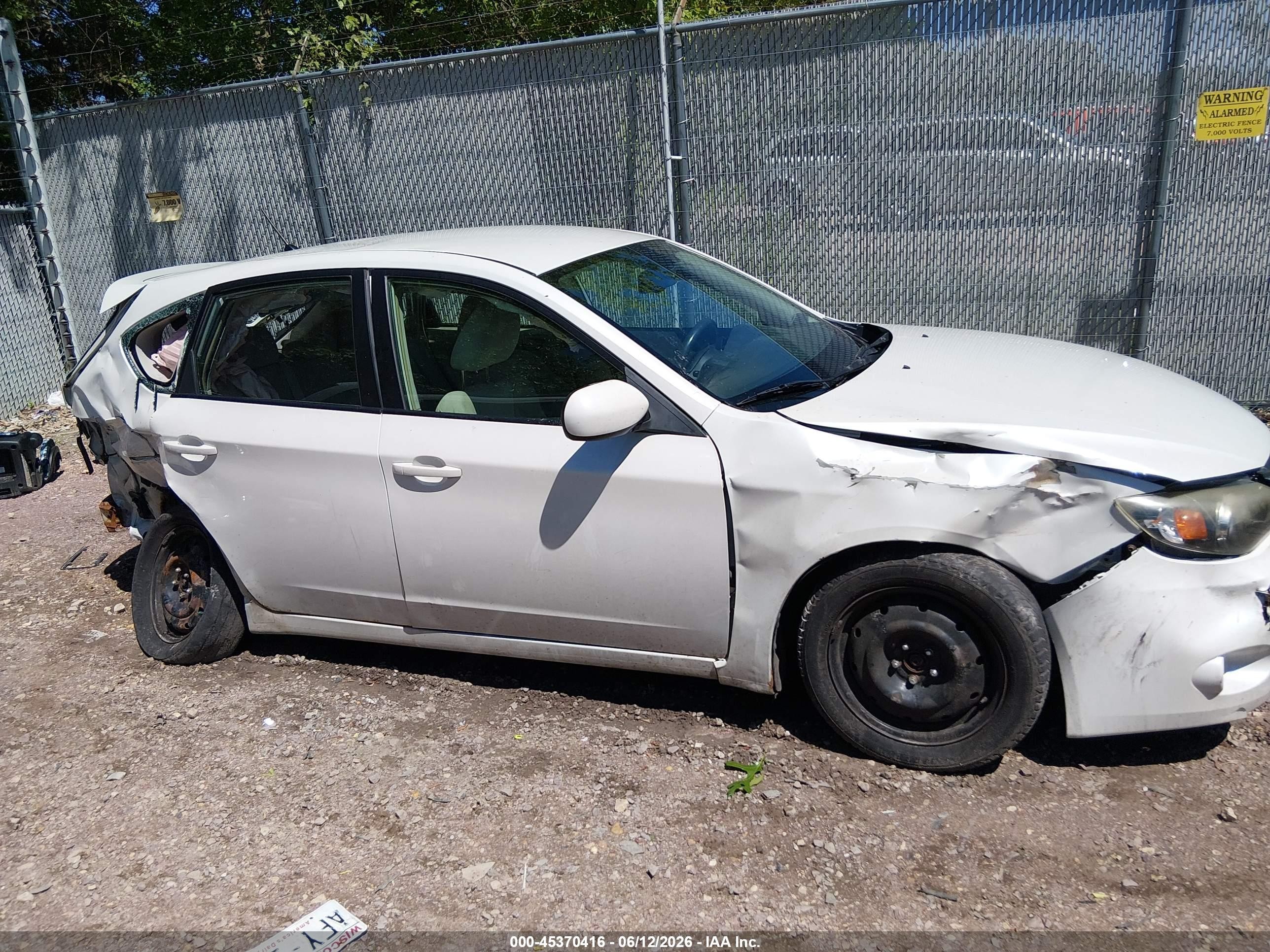 2009 Subaru Impreza 2.5i White vin: JF1GH61669H813974