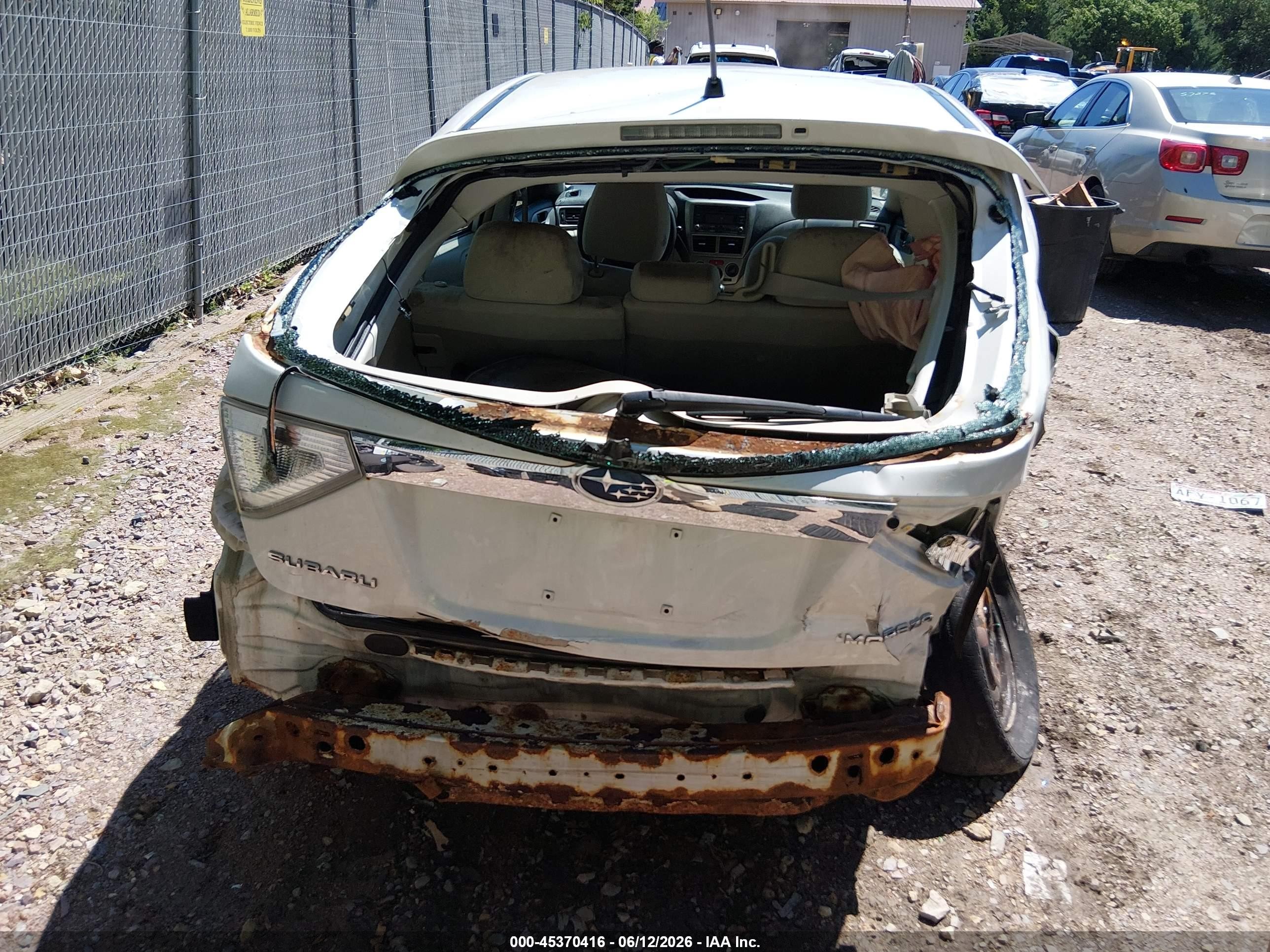 2009 Subaru Impreza 2.5i White vin: JF1GH61669H813974