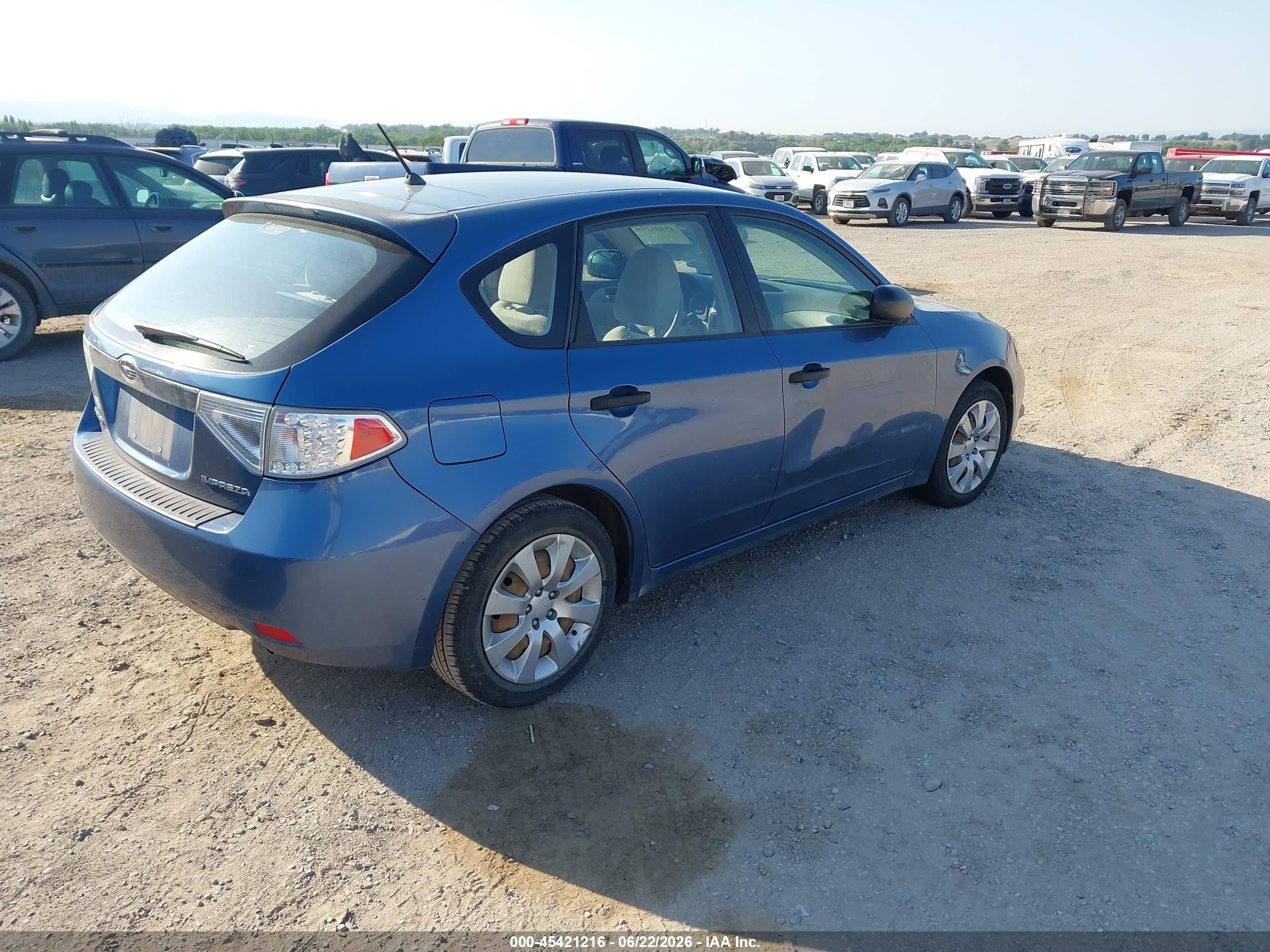 2008 Subaru Impreza Wagon (natl) I Blue vin: JF1GH61678H814033