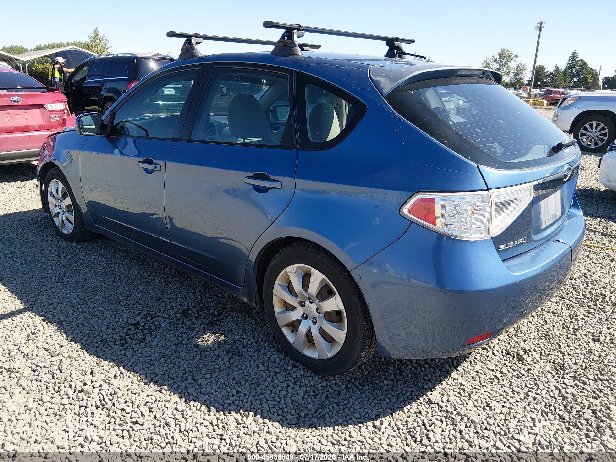 2009 Subaru Impreza 2.5i Blue vin: JF1GH61679H812686