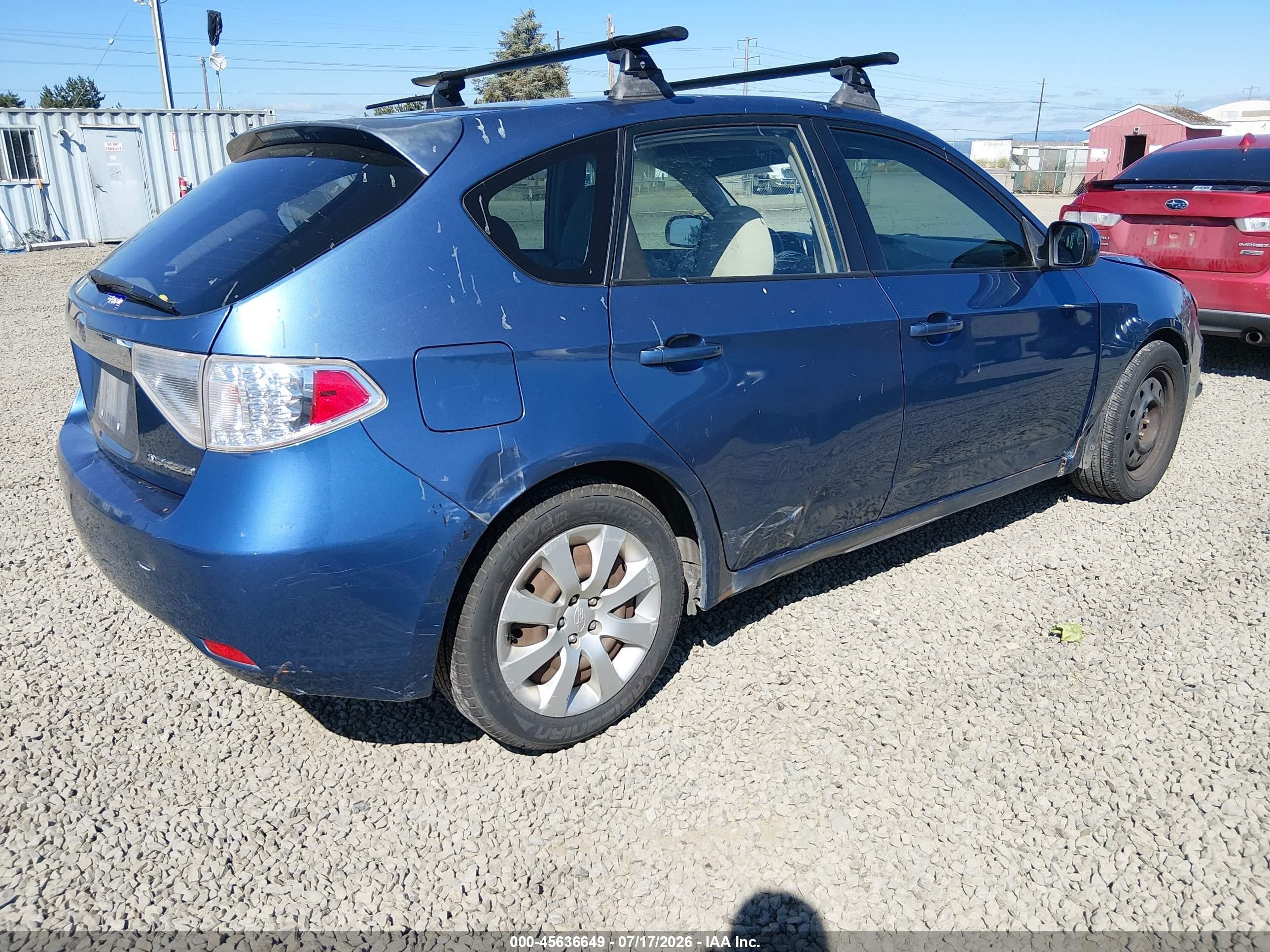 2009 Subaru Impreza 2.5i Blue vin: JF1GH61679H812686