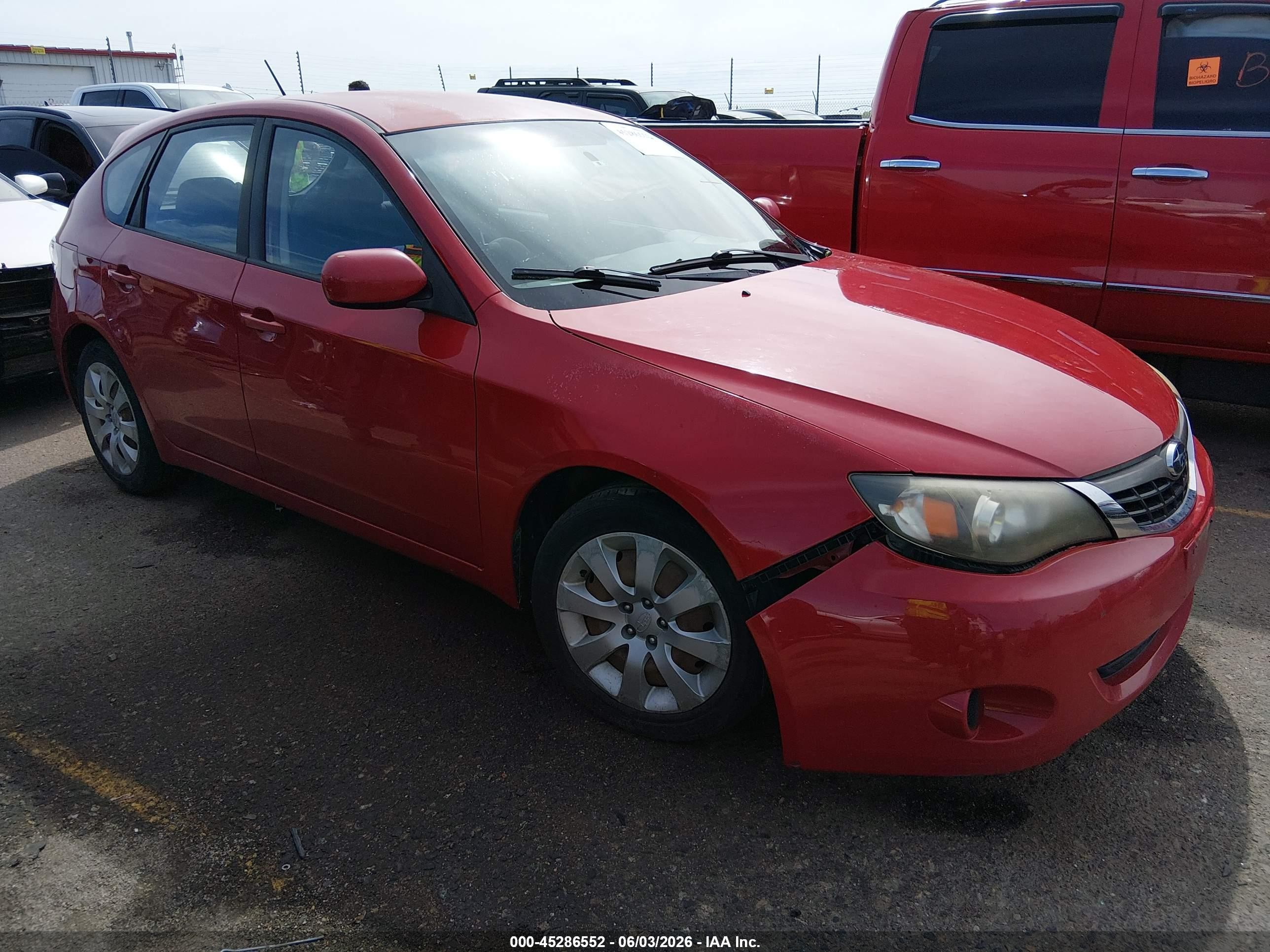 2009 Subaru Impreza 2.5i Red vin: JF1GH61689H803768