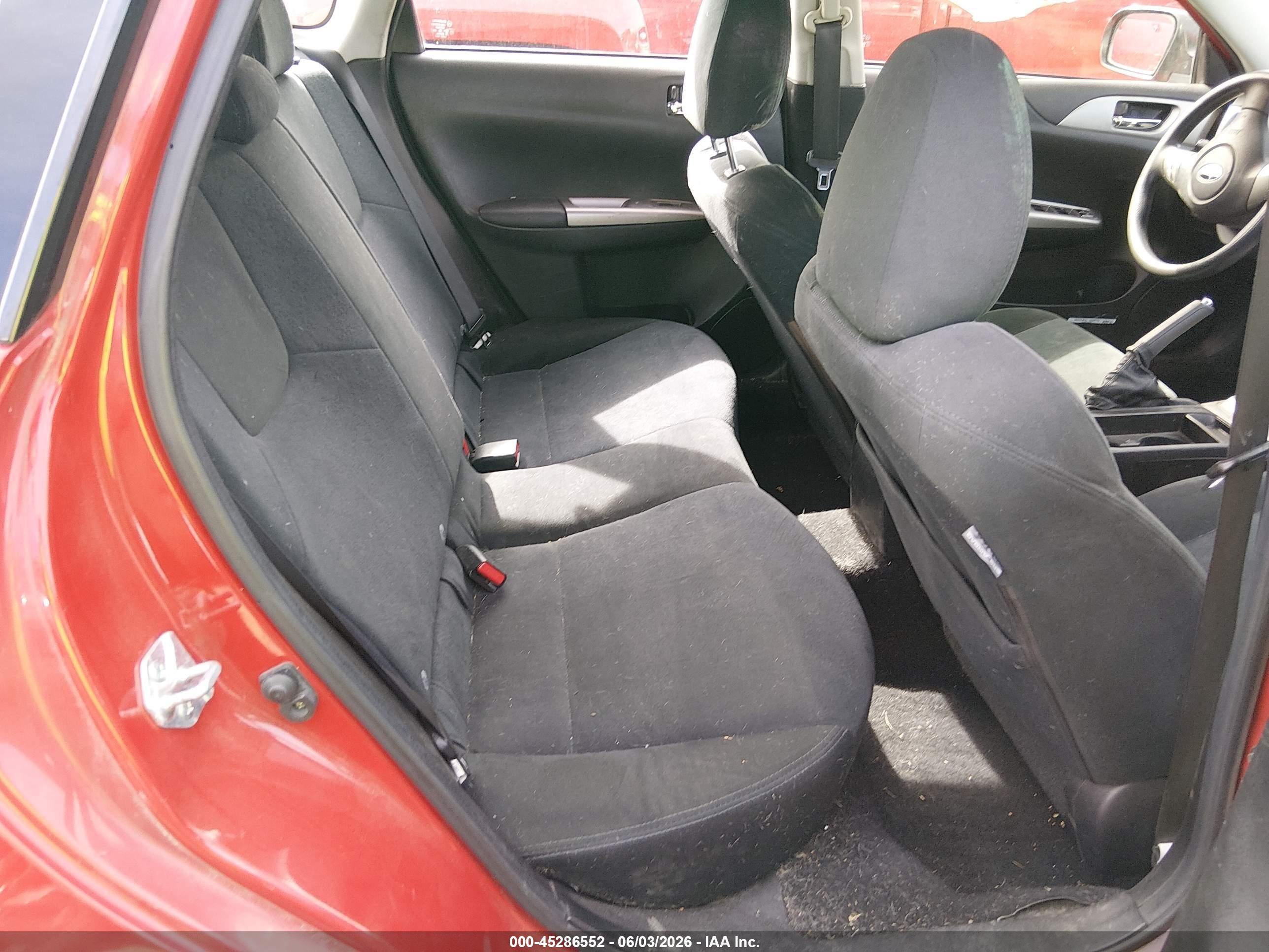 2009 Subaru Impreza 2.5i Red vin: JF1GH61689H803768