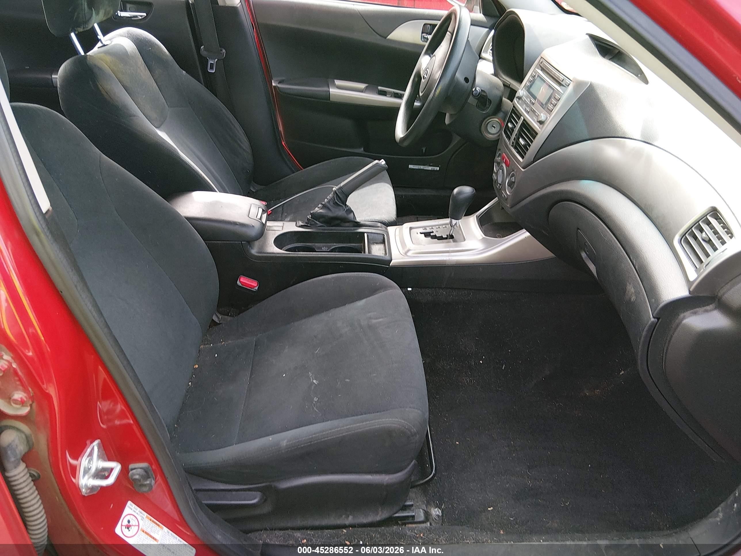 2009 Subaru Impreza 2.5i Red vin: JF1GH61689H803768