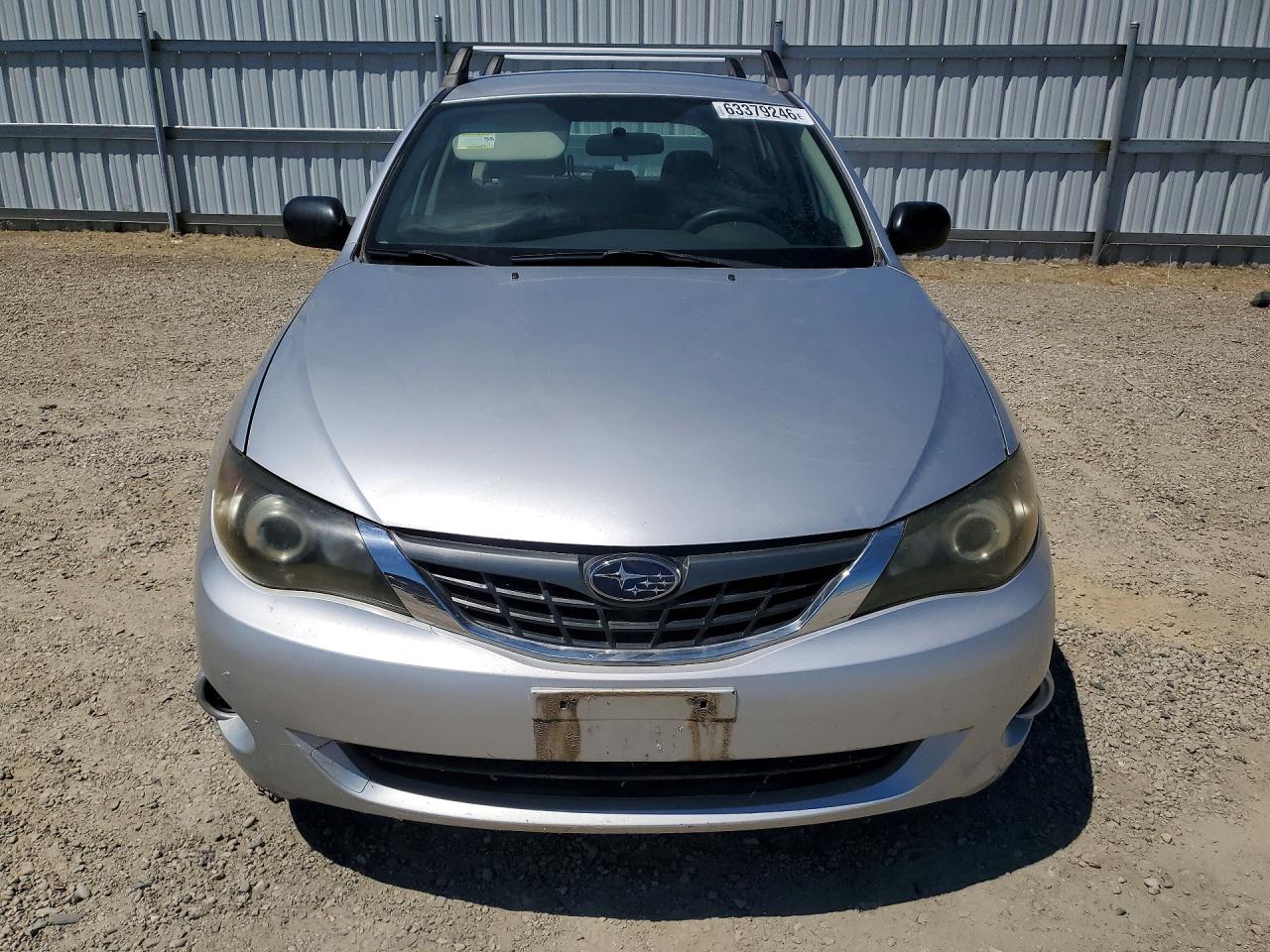 2008 Subaru Impreza 2.5i Silver vin: JF1GH61698G838470