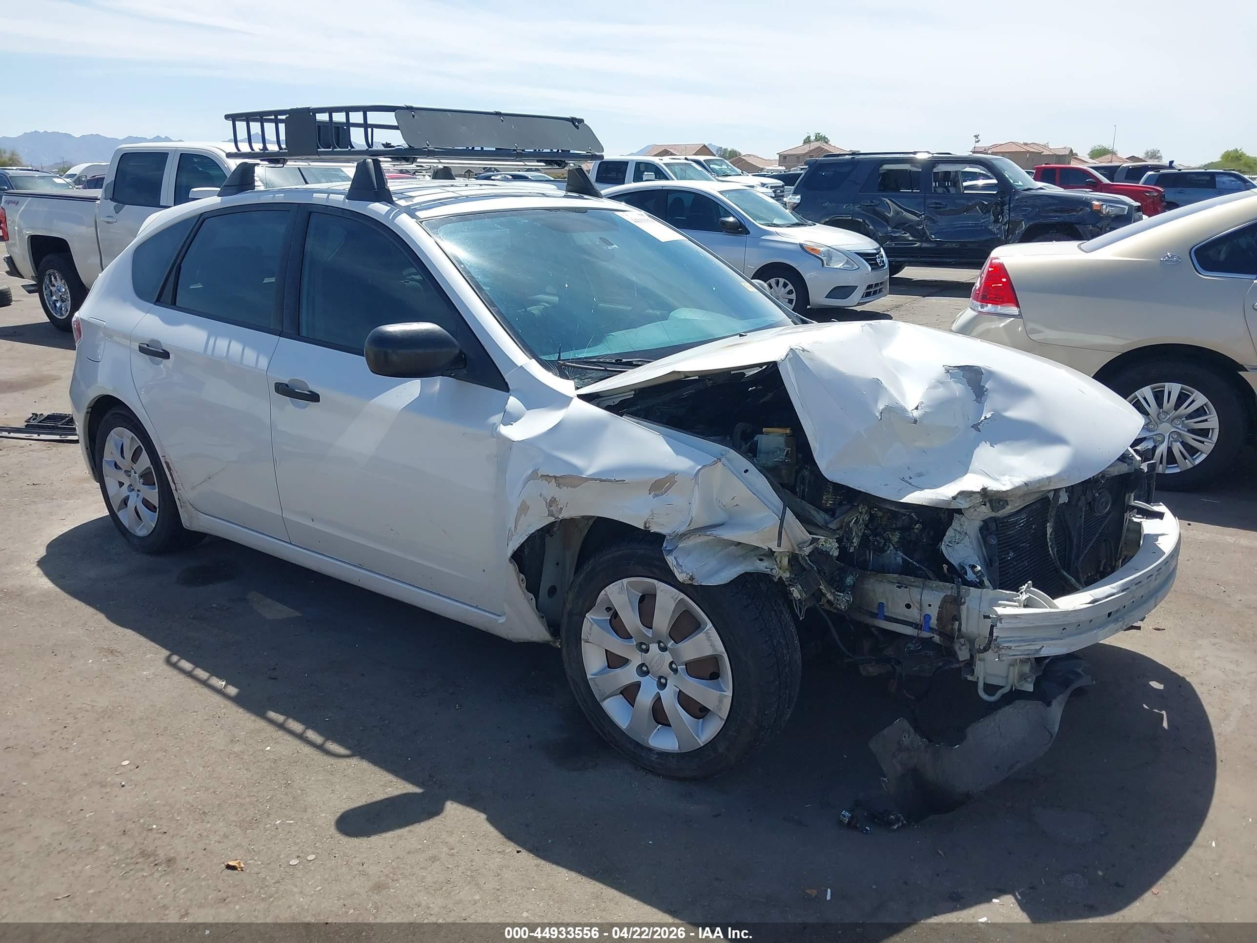 2008 Subaru Impreza 2.5i Белый vin: JF1GH616X8H814592