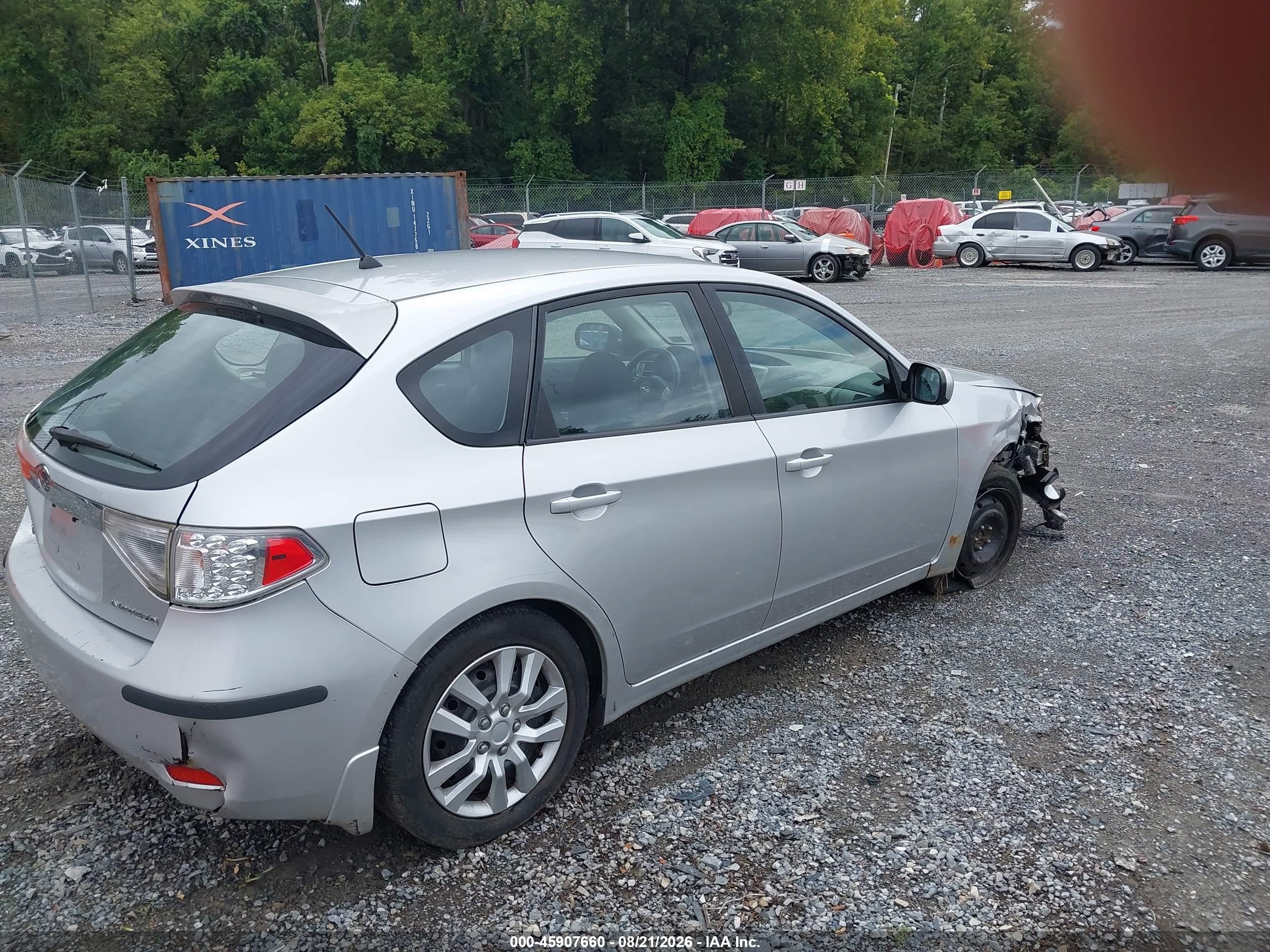 2008 Subaru Impreza 2.5i Silver vin: JF1GH616X8H831800