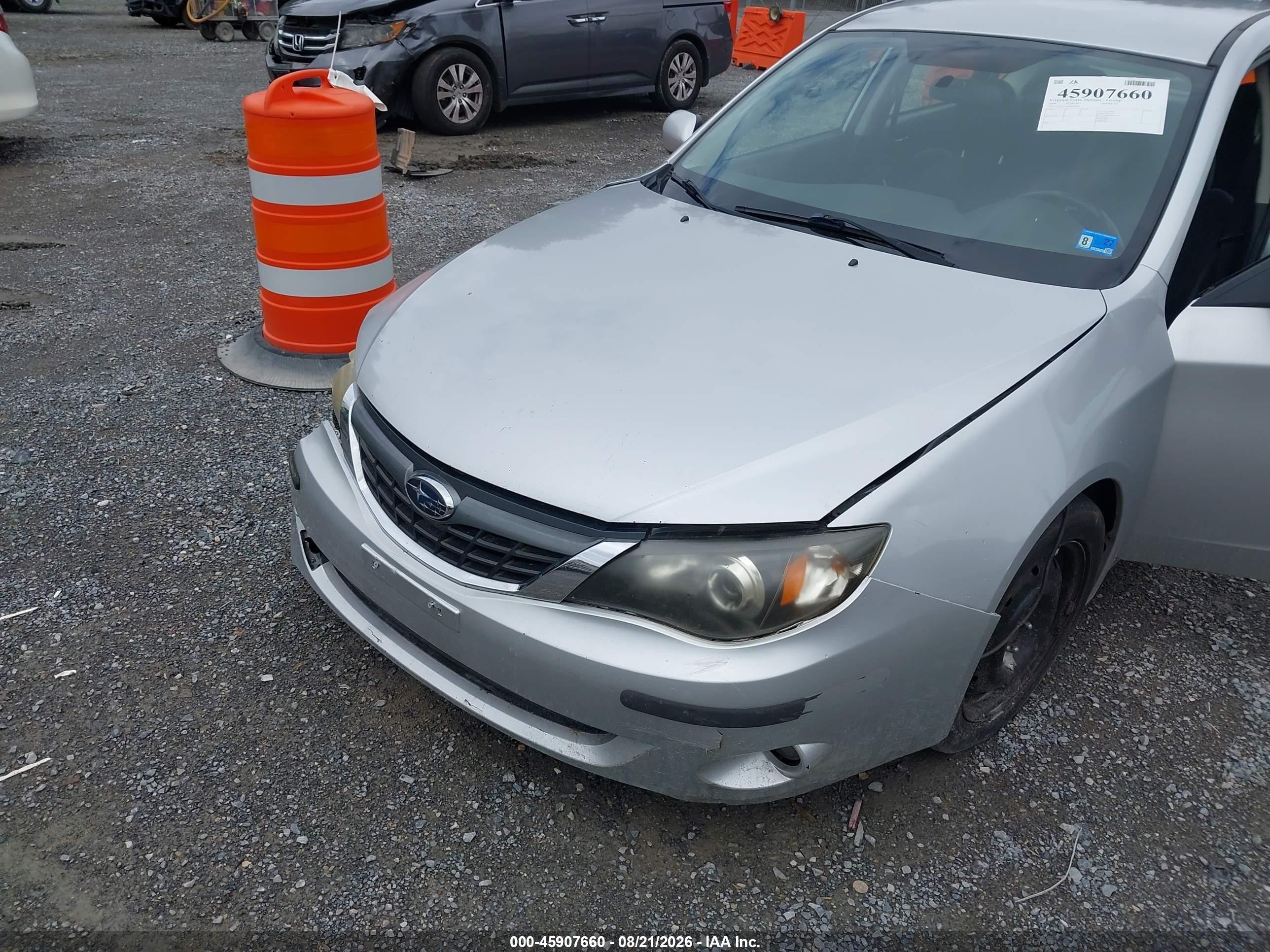 2008 Subaru Impreza 2.5i Silver vin: JF1GH616X8H831800