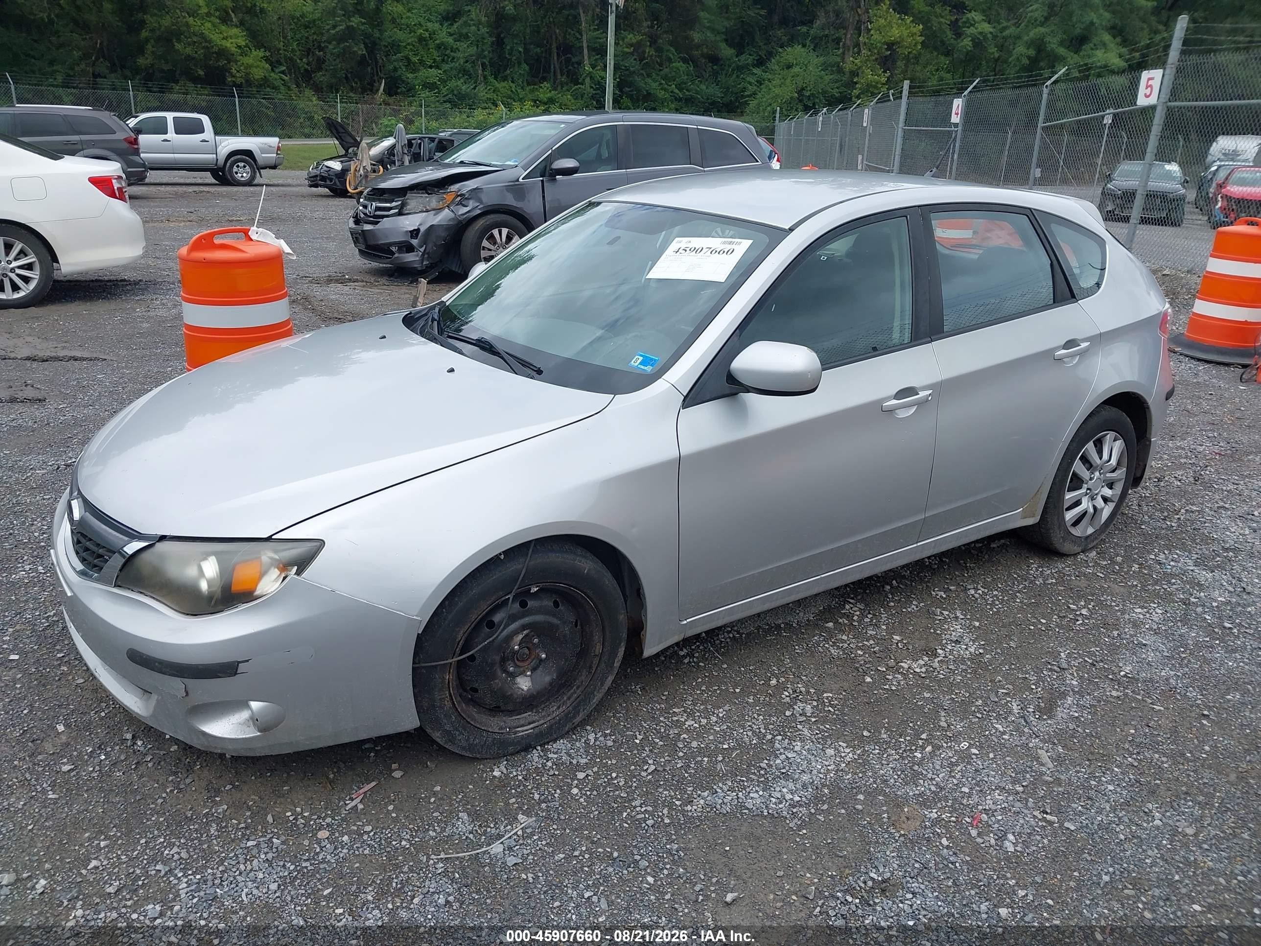 2008 Subaru Impreza 2.5i Silver vin: JF1GH616X8H831800
