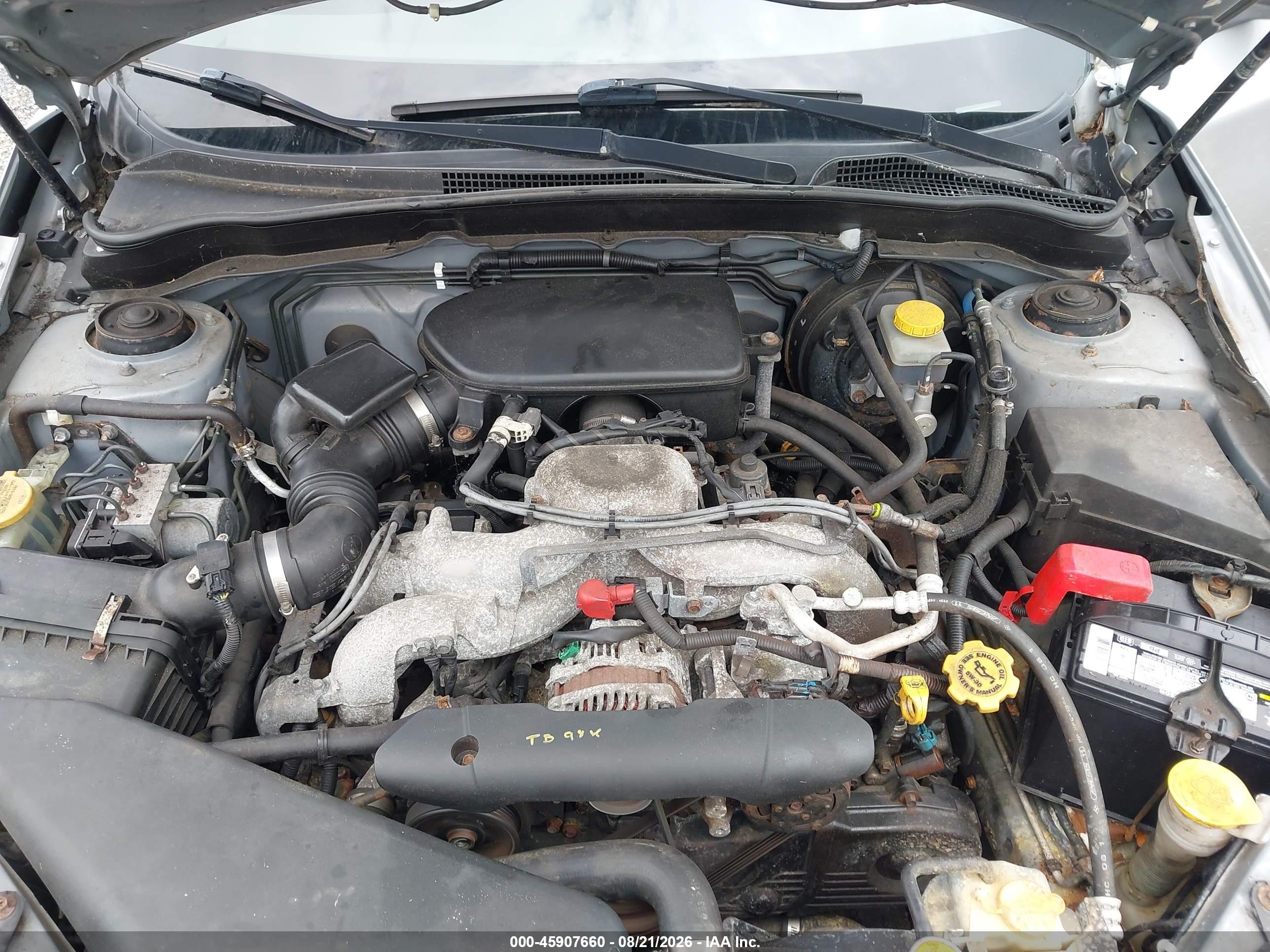2008 Subaru Impreza 2.5i Silver vin: JF1GH616X8H831800