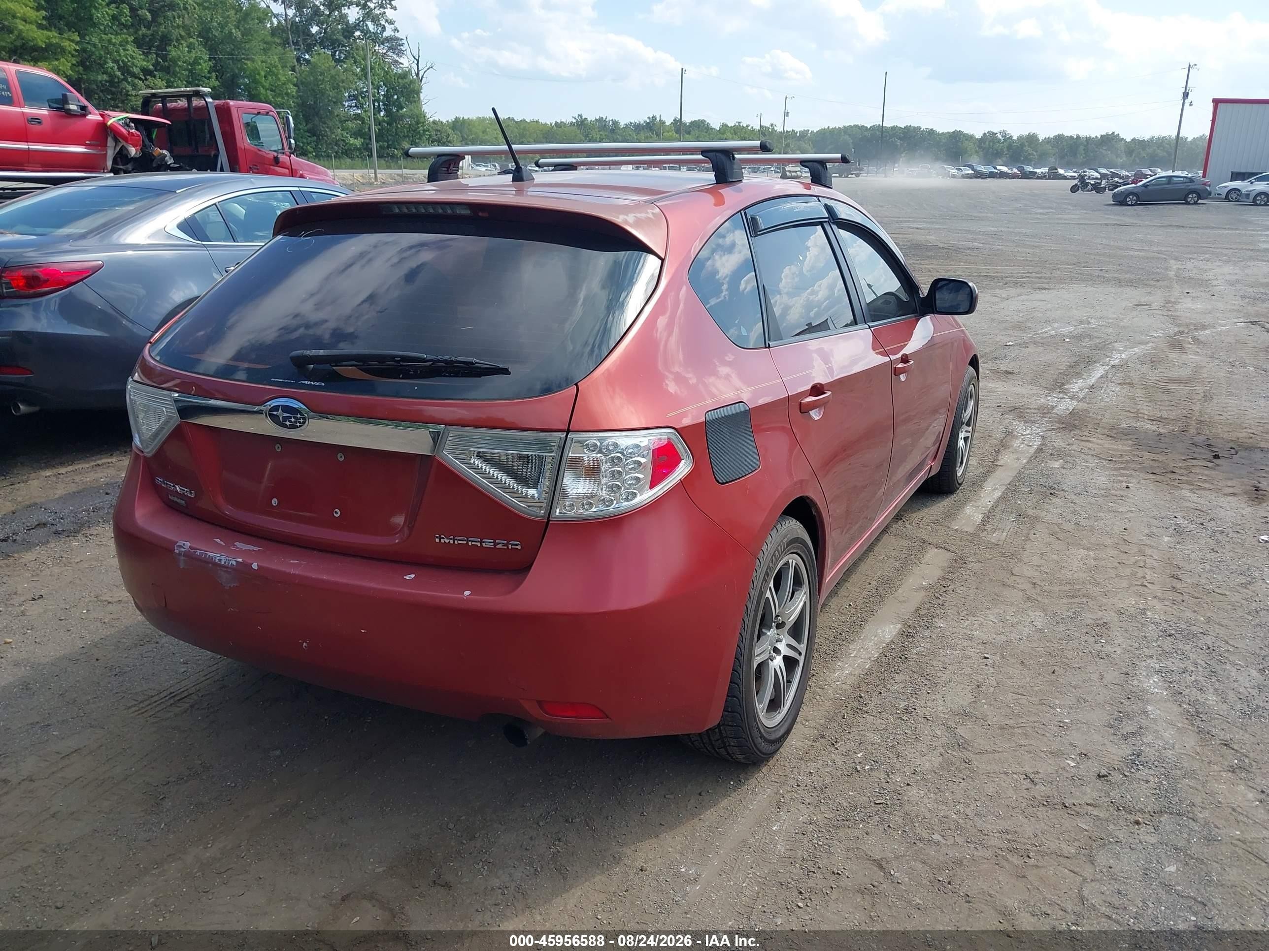 2009 Subaru Impreza 2.5i Red vin: JF1GH616X9G808301