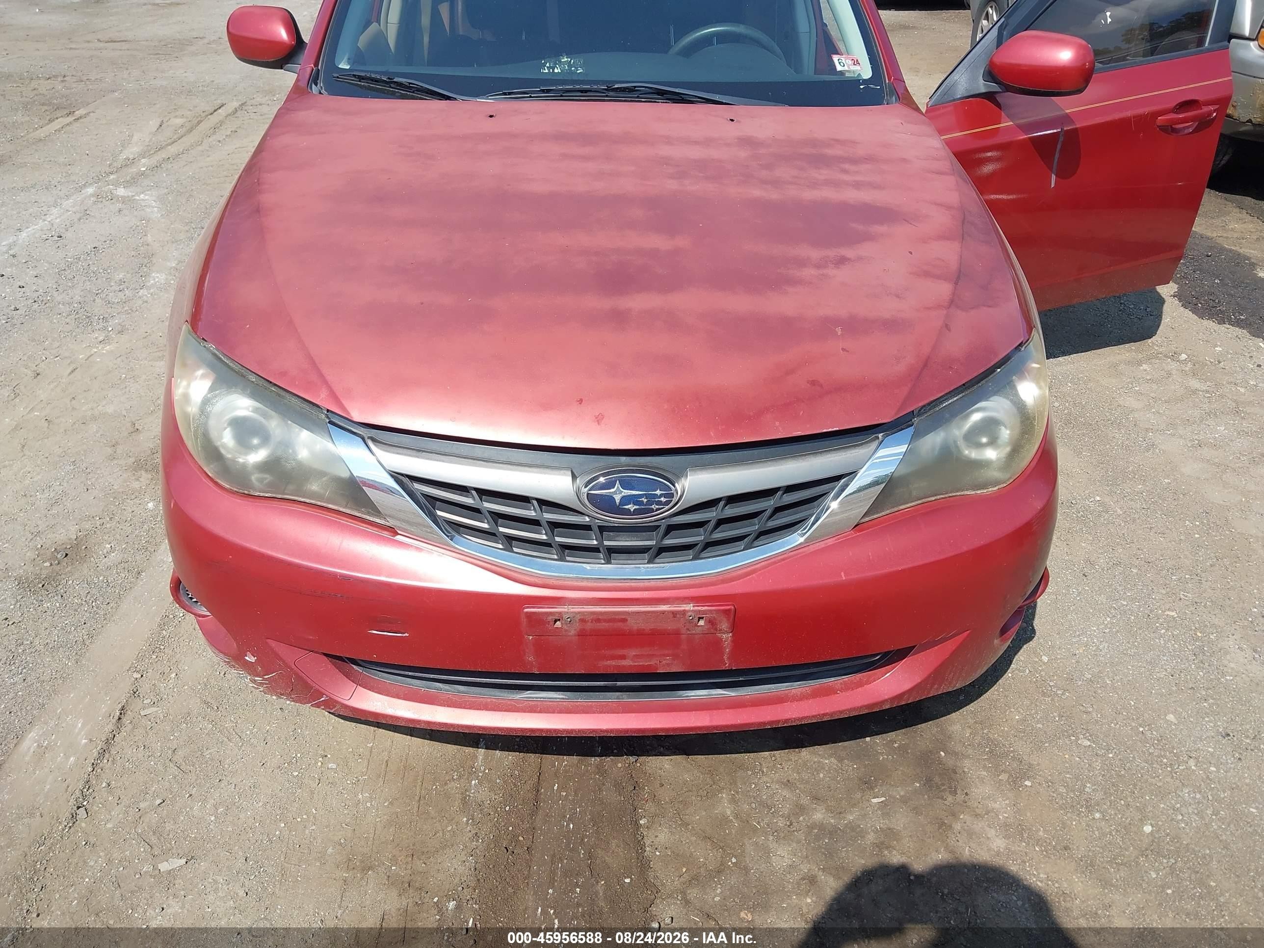 2009 Subaru Impreza 2.5i Red vin: JF1GH616X9G808301