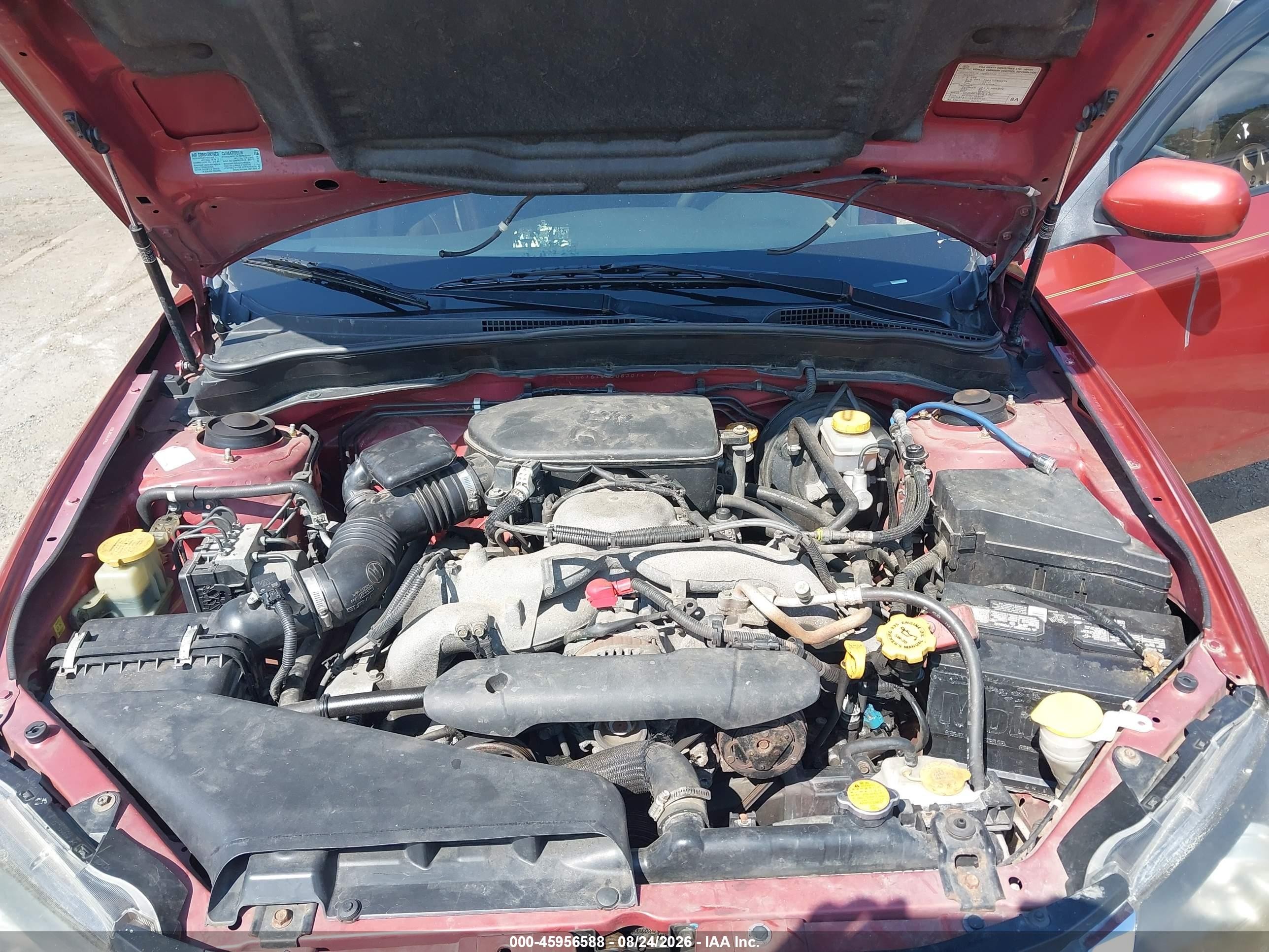 2009 Subaru Impreza 2.5i Red vin: JF1GH616X9G808301