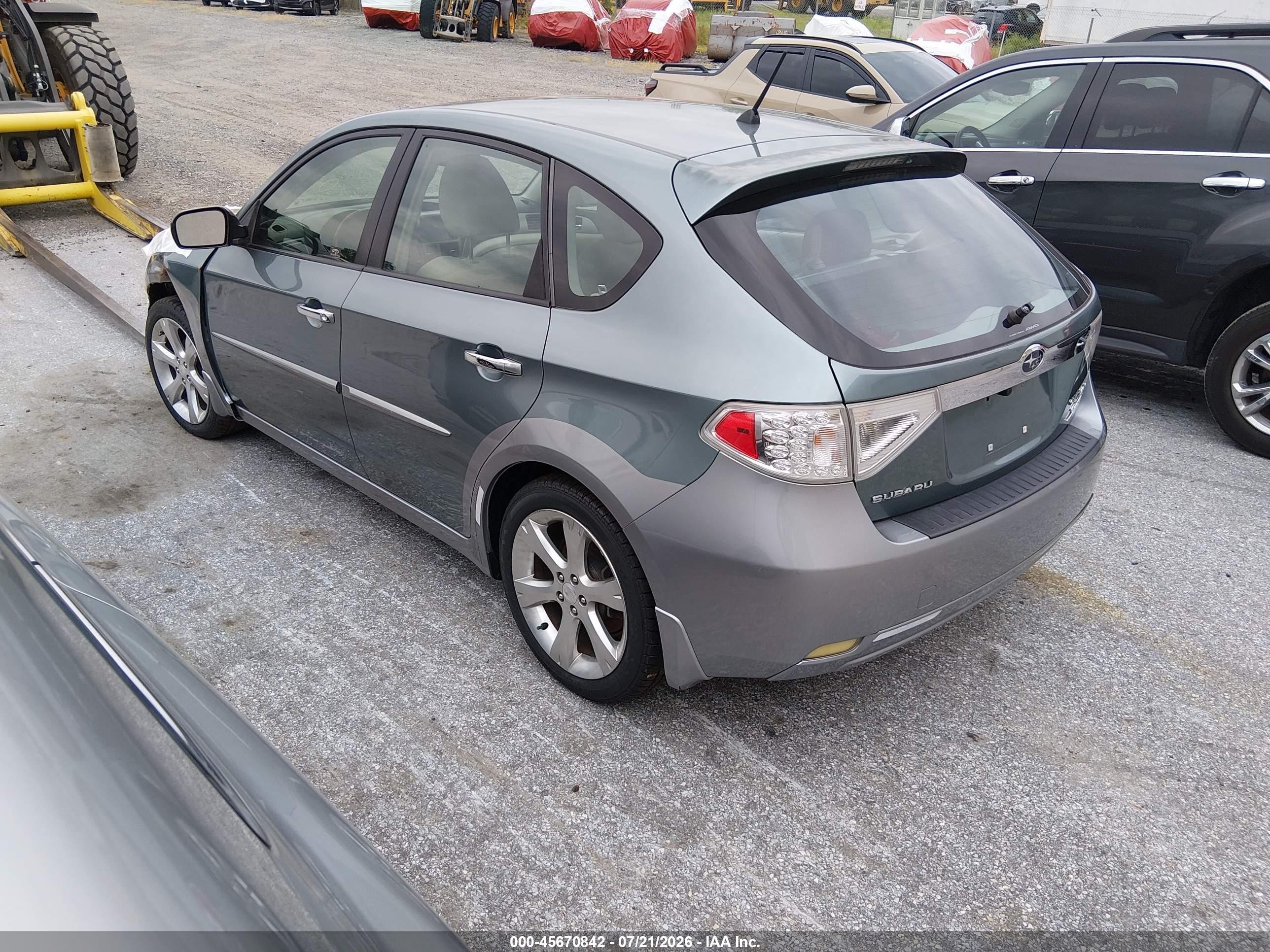 2009 Subaru Impreza Outback Sport Green vin: JF1GH63619H800076