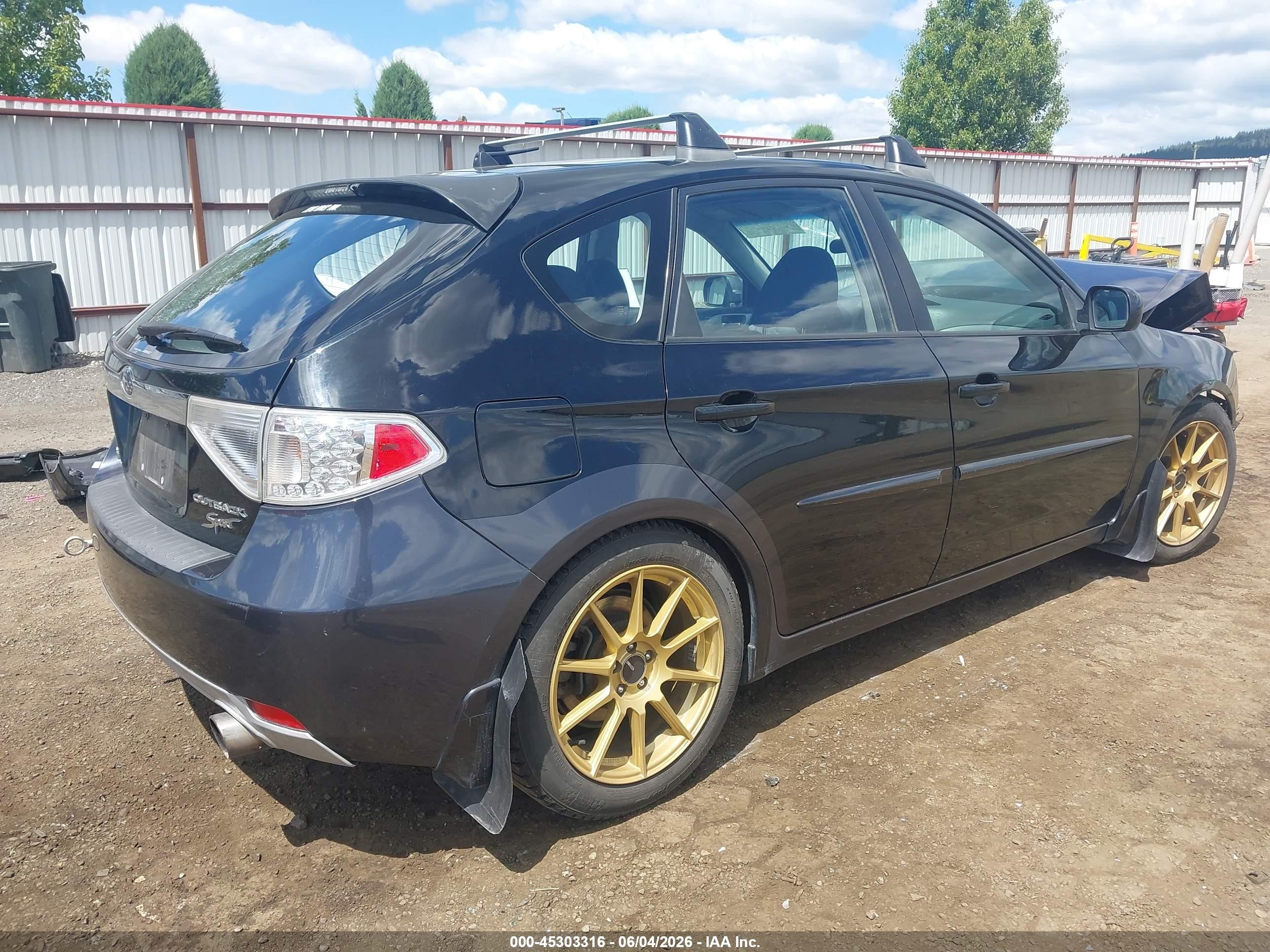 2008 Subaru Impreza Outback Sport Black vin: JF1GH63668G830064