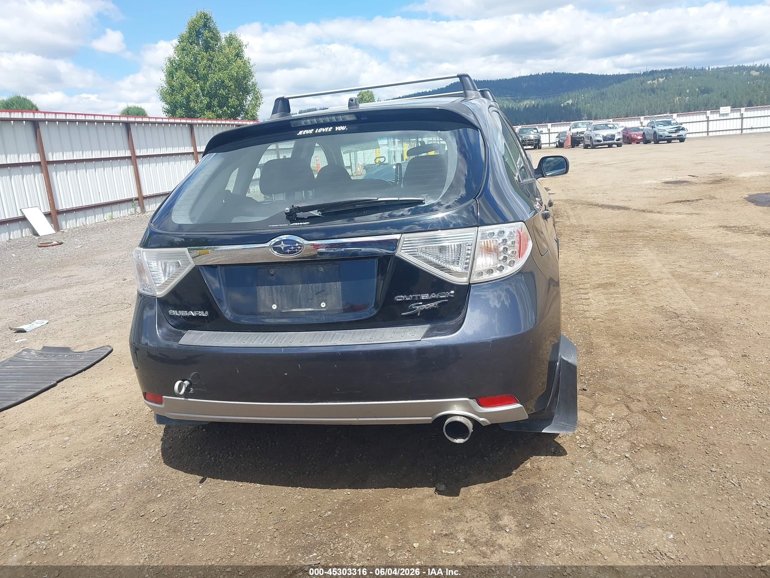2008 Subaru Impreza Outback Sport Black vin: JF1GH63668G830064