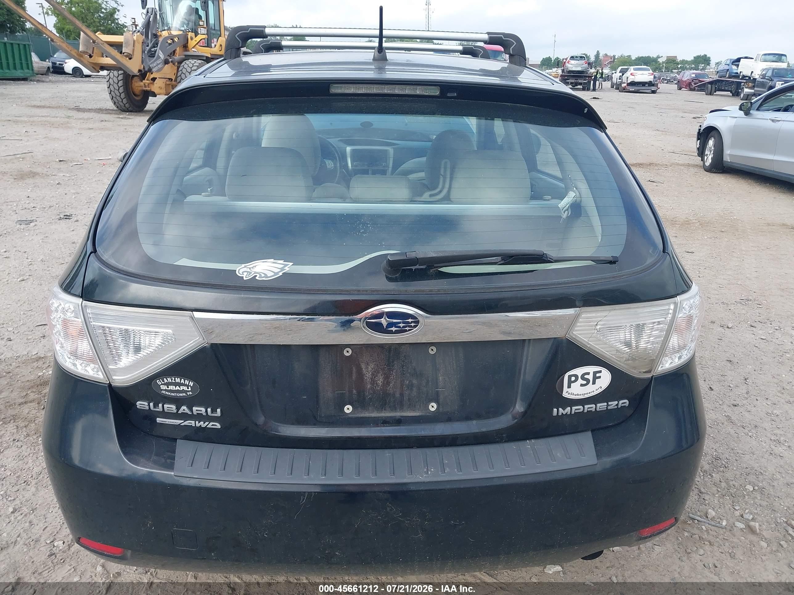 2010 Subaru Impreza 2.5i Black vin: JF1GH6A60AH804188