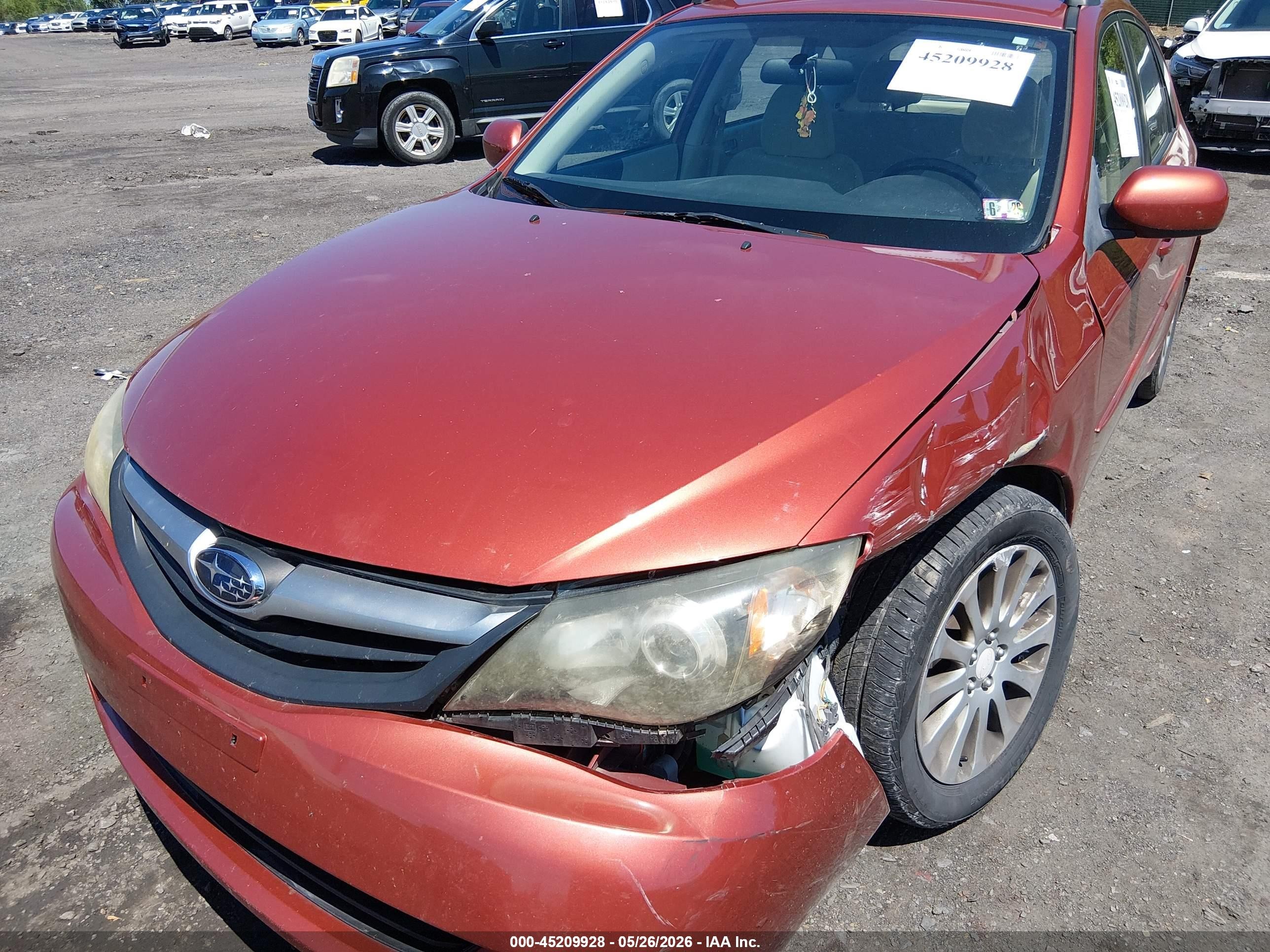 2010 Subaru Impreza 2.5i Premium Orange vin: JF1GH6B61AH822262