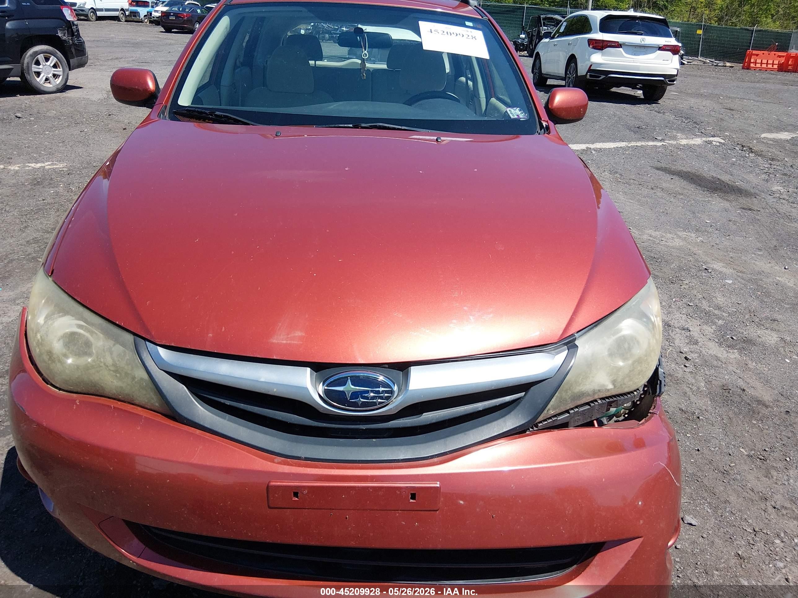 2010 Subaru Impreza 2.5i Premium Orange vin: JF1GH6B61AH822262