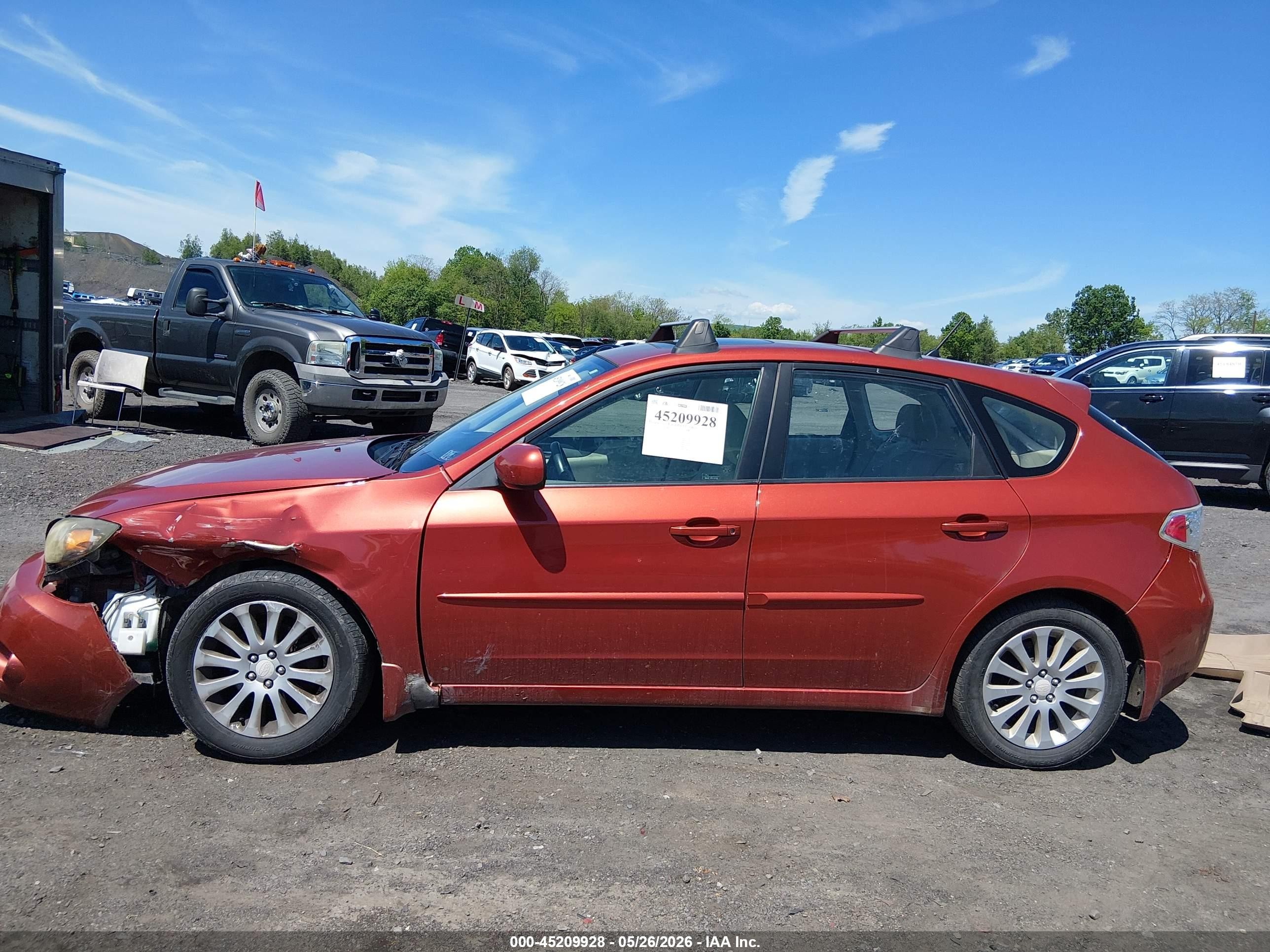 2010 Subaru Impreza 2.5i Premium Orange vin: JF1GH6B61AH822262