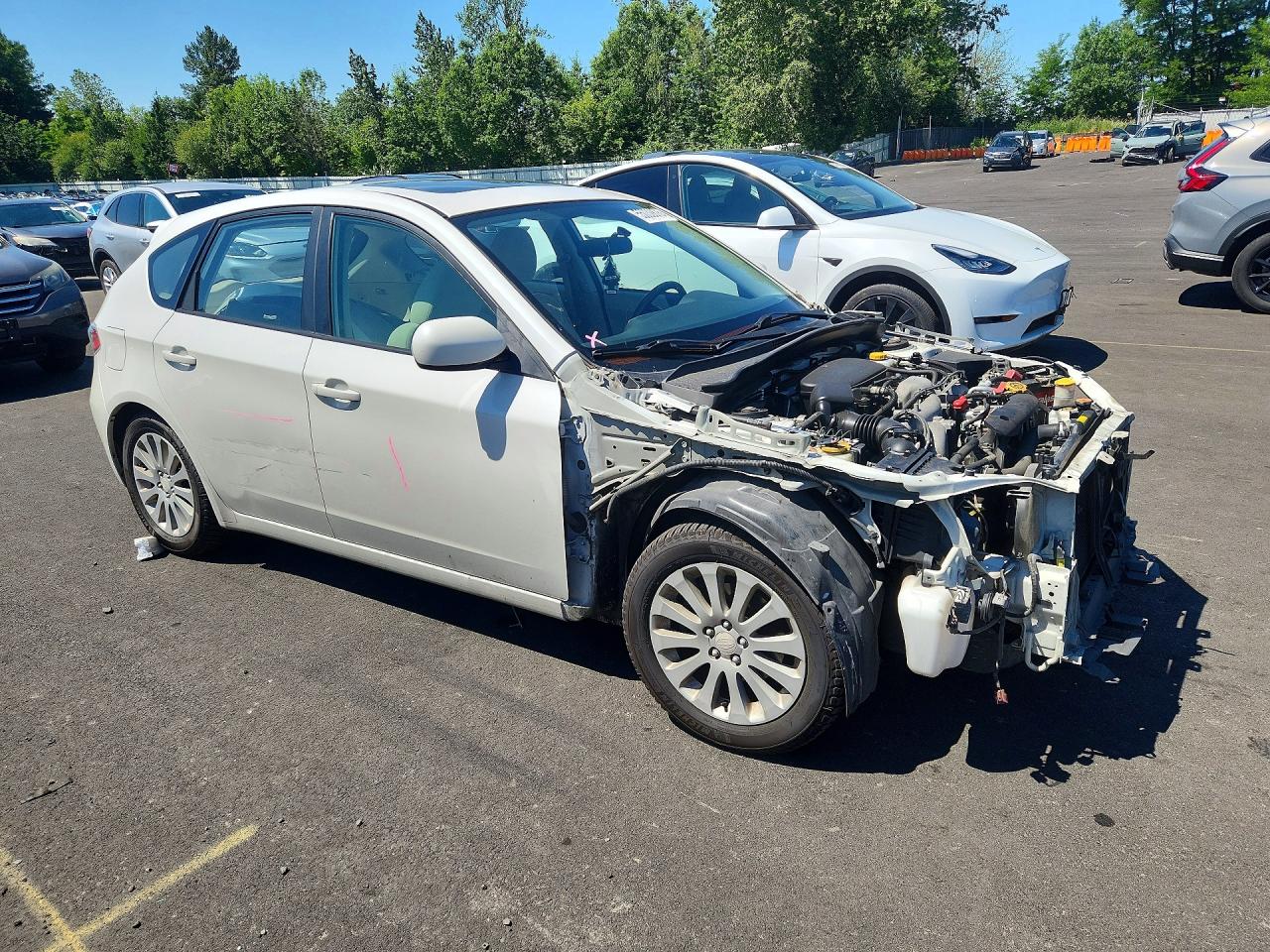 2010 Subaru Impreza 2.5i Premium Белый vin: JF1GH6B68AH817253