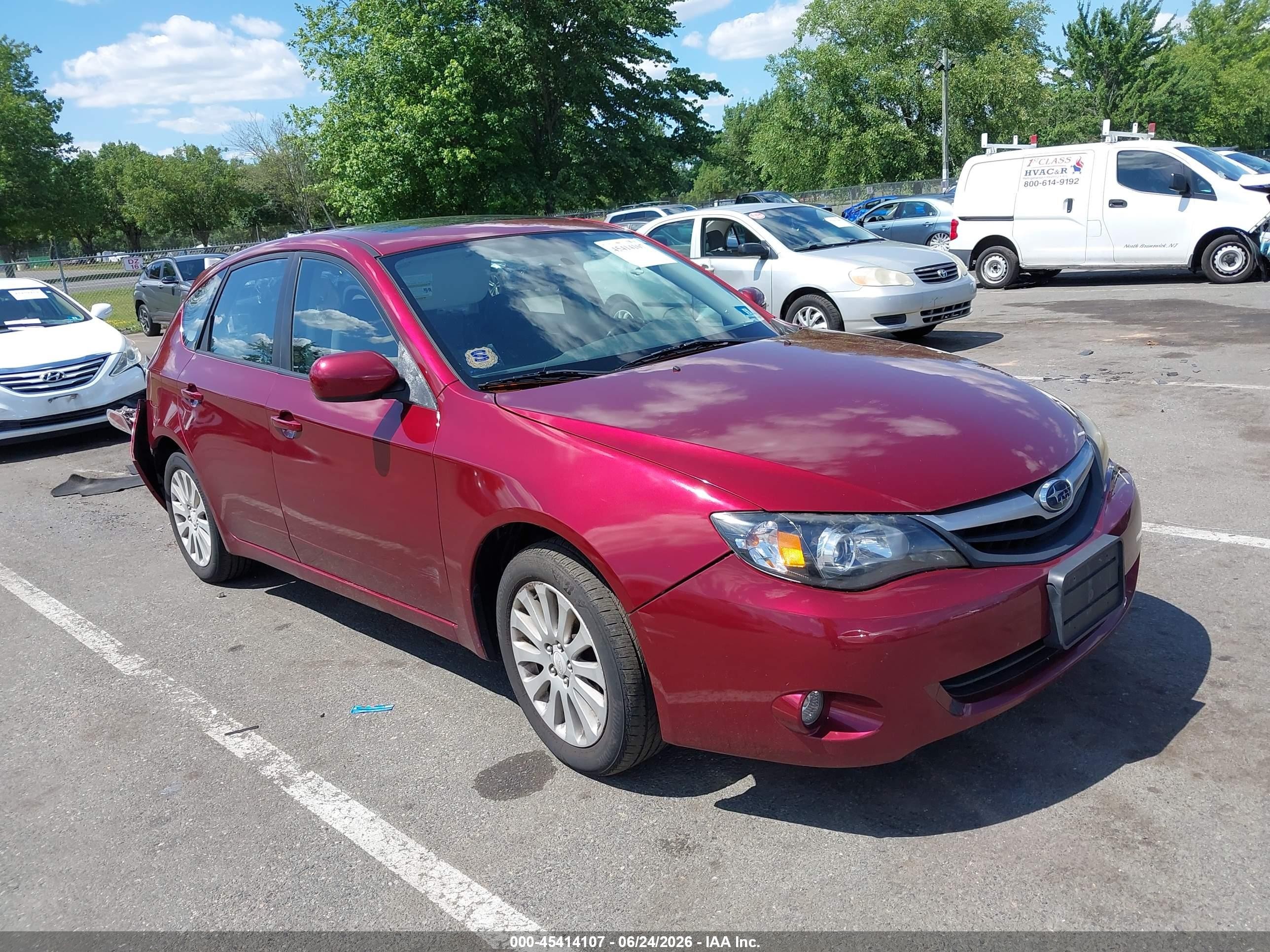 2010 Subaru Impreza 2.5i Premium Красный vin: JF1GH6B69AH822221