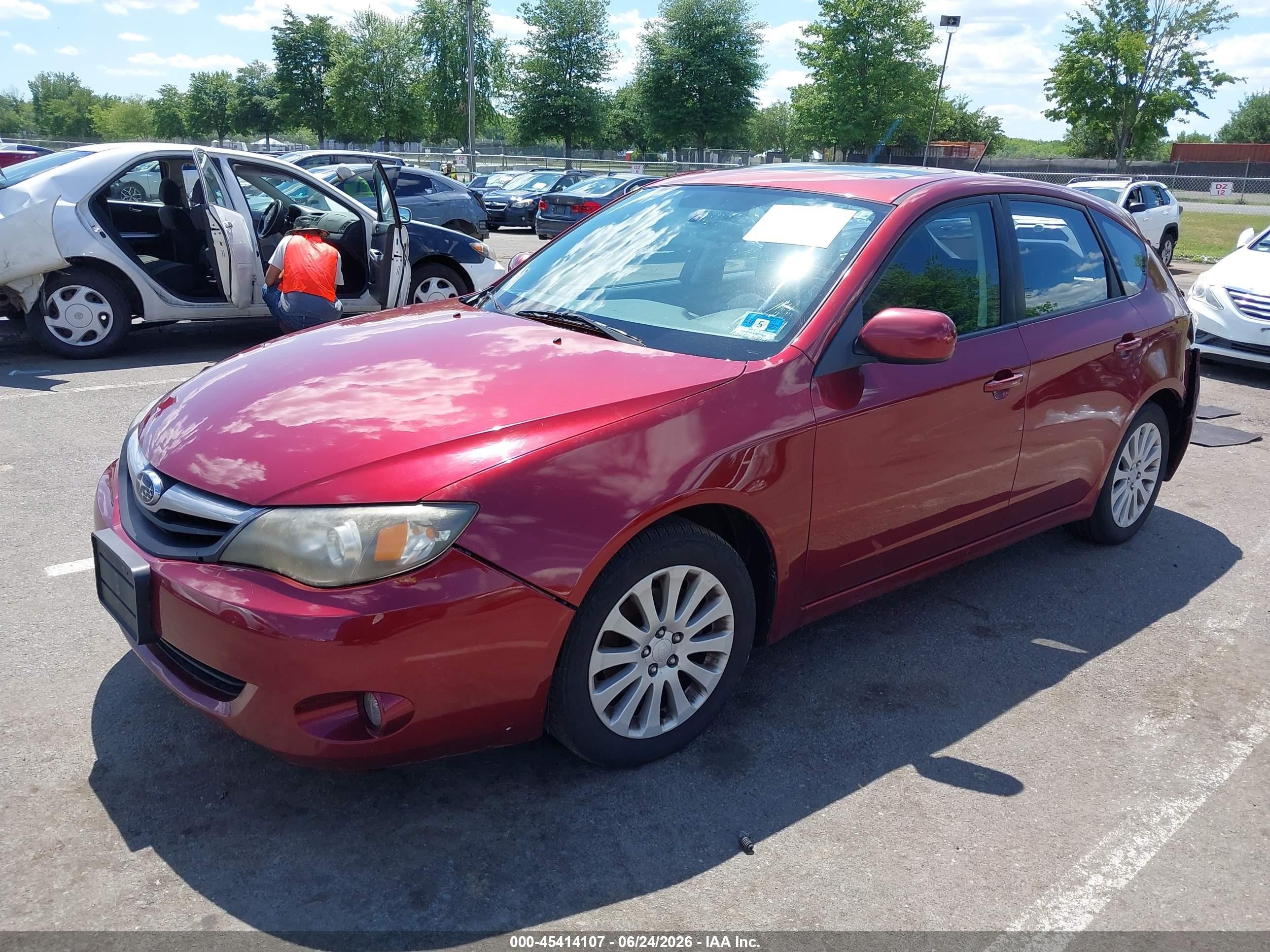 2010 Subaru Impreza 2.5i Premium Красный vin: JF1GH6B69AH822221
