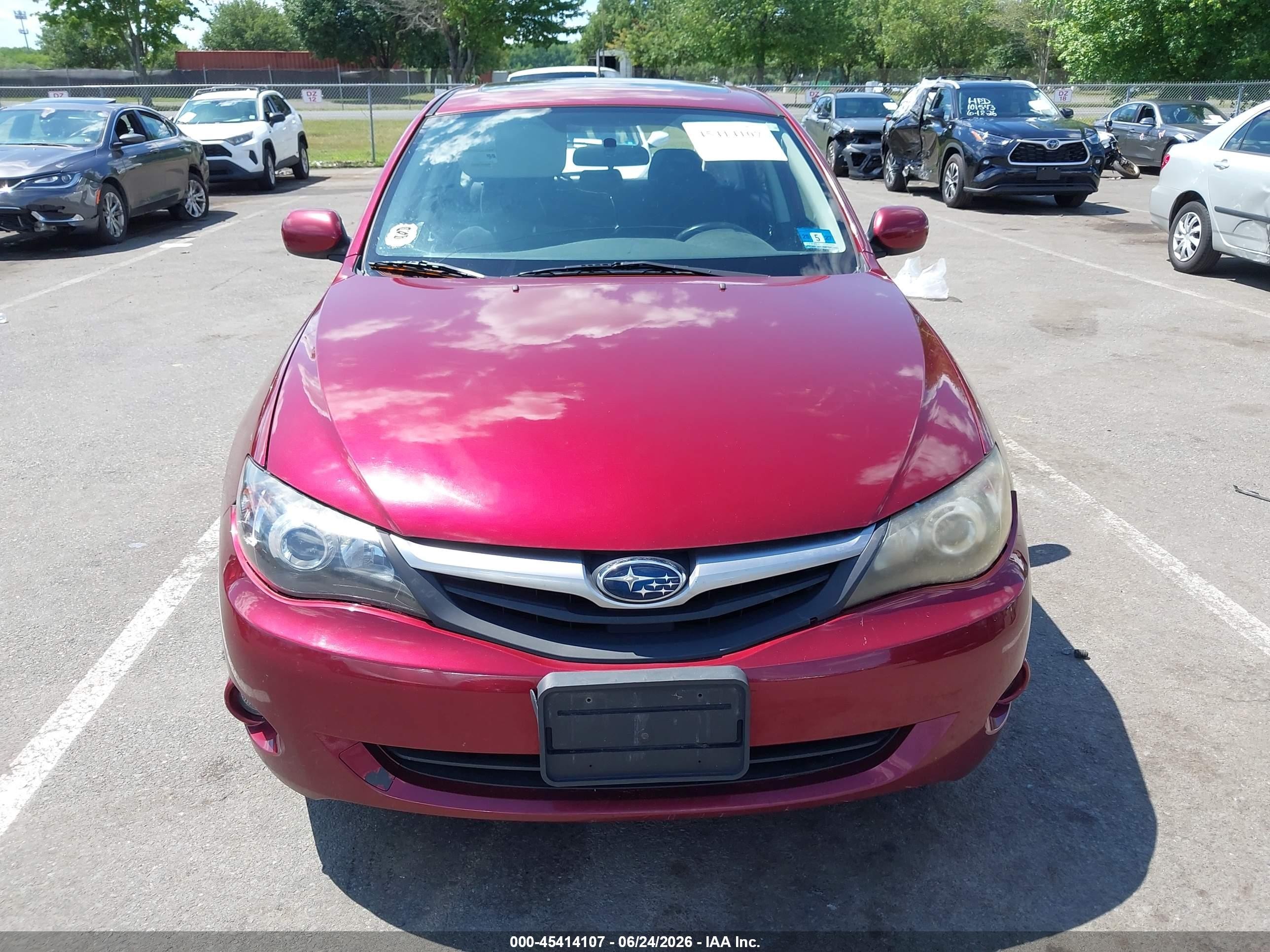 2010 Subaru Impreza 2.5i Premium Красный vin: JF1GH6B69AH822221