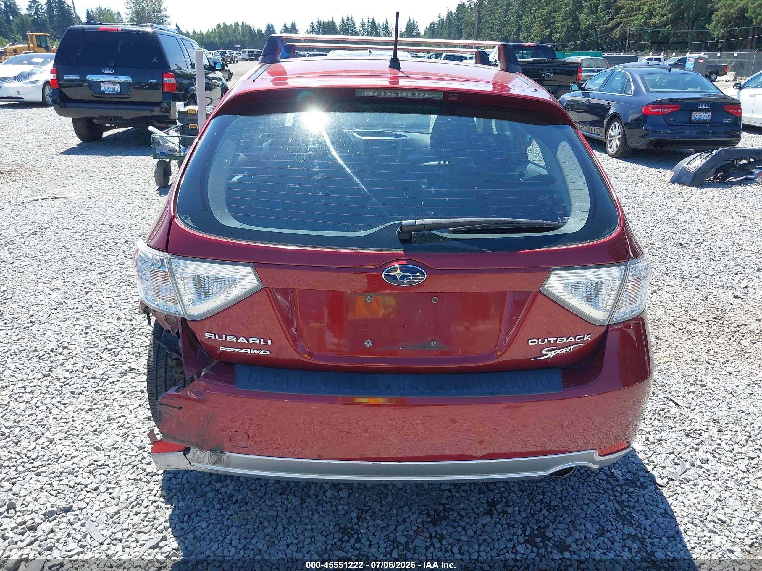 2011 Subaru Impreza Outback Sport   Red vin: JF1GH6D62BH808305