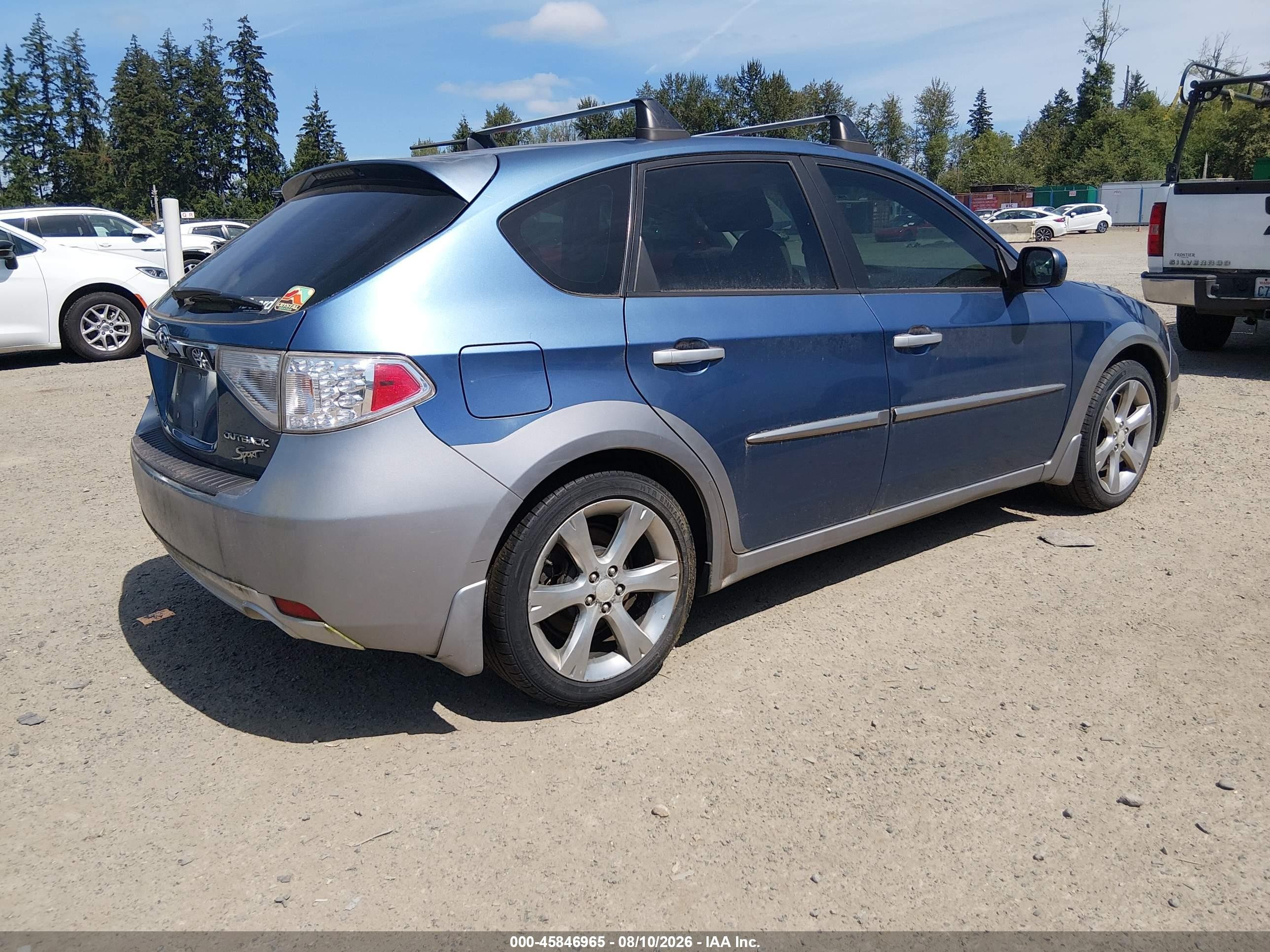 2010 Subaru Impreza Outback Sport Синий vin: JF1GH6D68AH812180