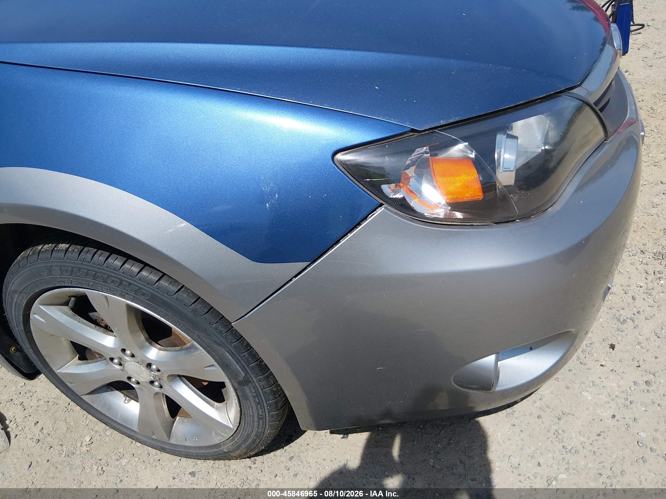 2010 Subaru Impreza Outback Sport Синий vin: JF1GH6D68AH812180