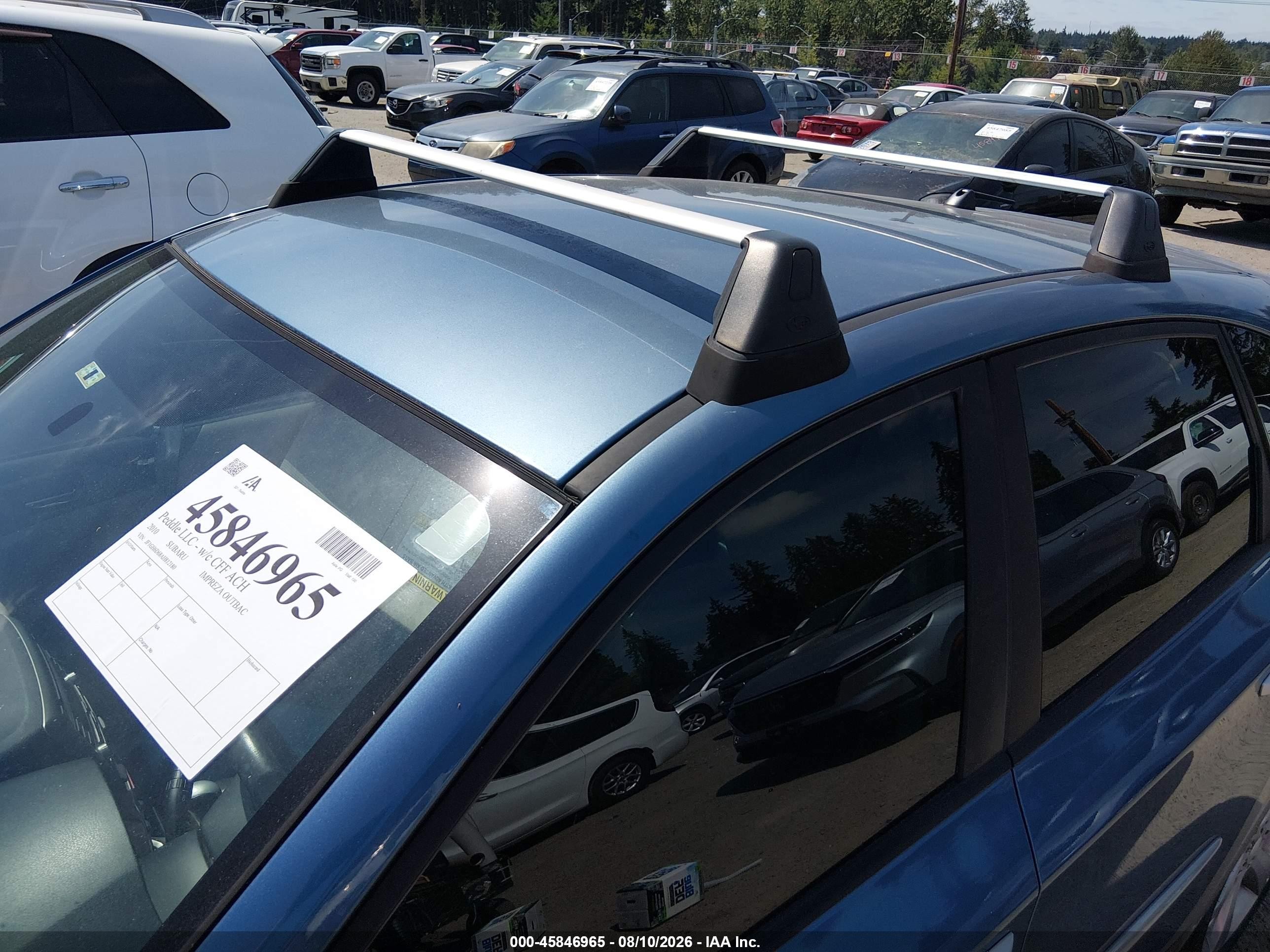 2010 Subaru Impreza Outback Sport Синий vin: JF1GH6D68AH812180