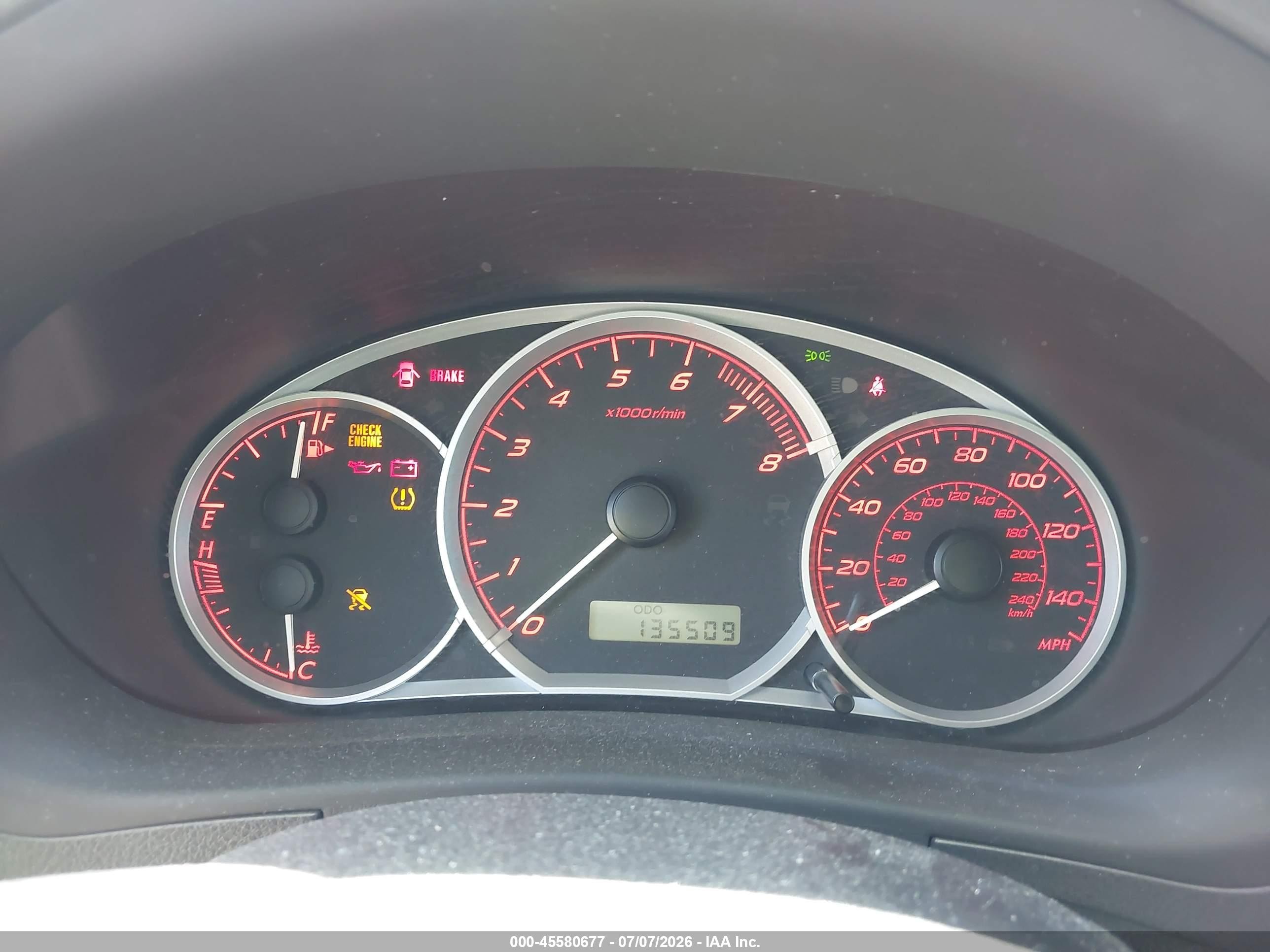 2008 Subaru Impreza Wagon (natl) Wrx Серый vin: JF1GH74678G815593
