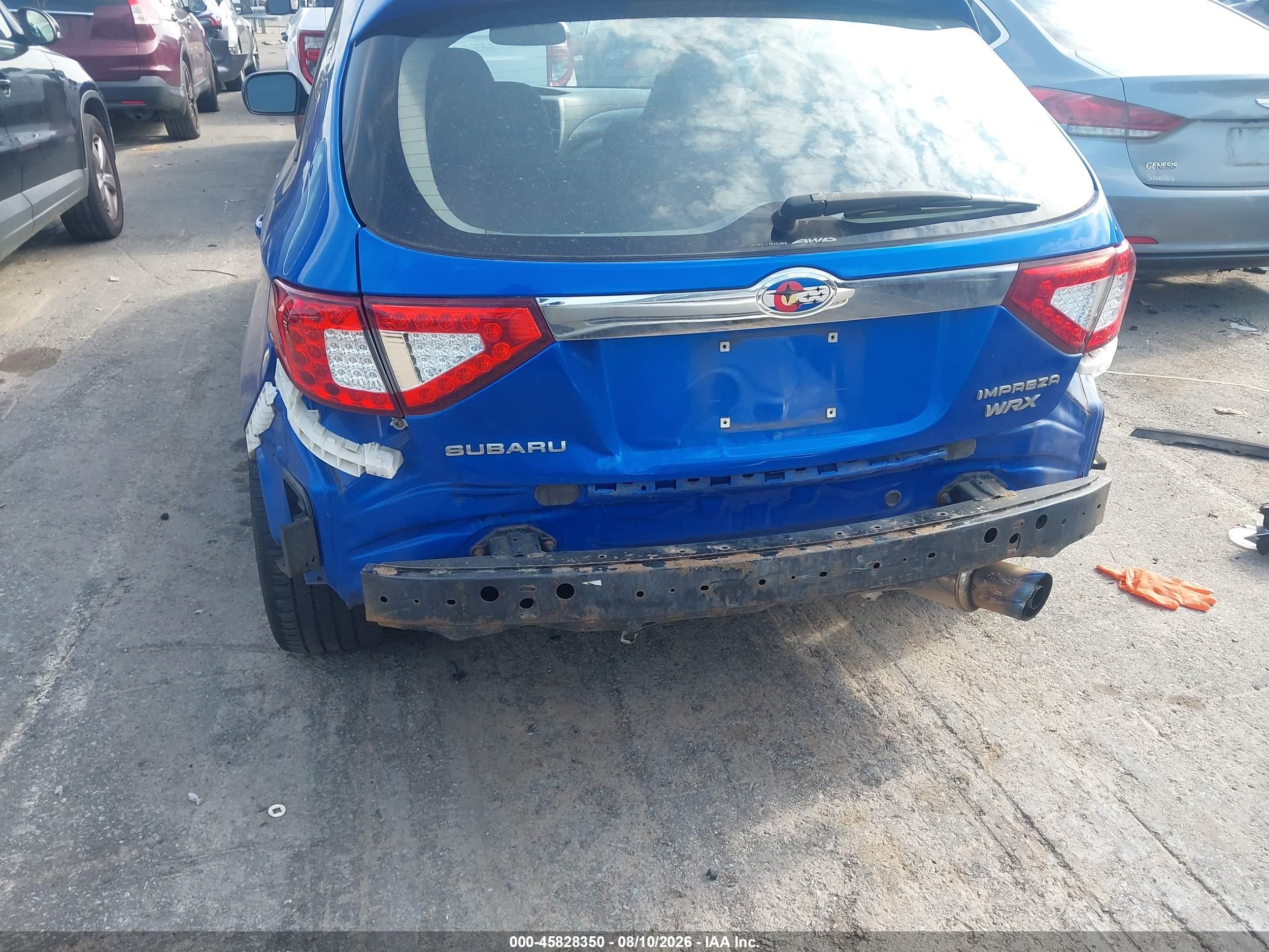 2008 Subaru Impreza Wrx Синий vin: JF1GH75658H804990