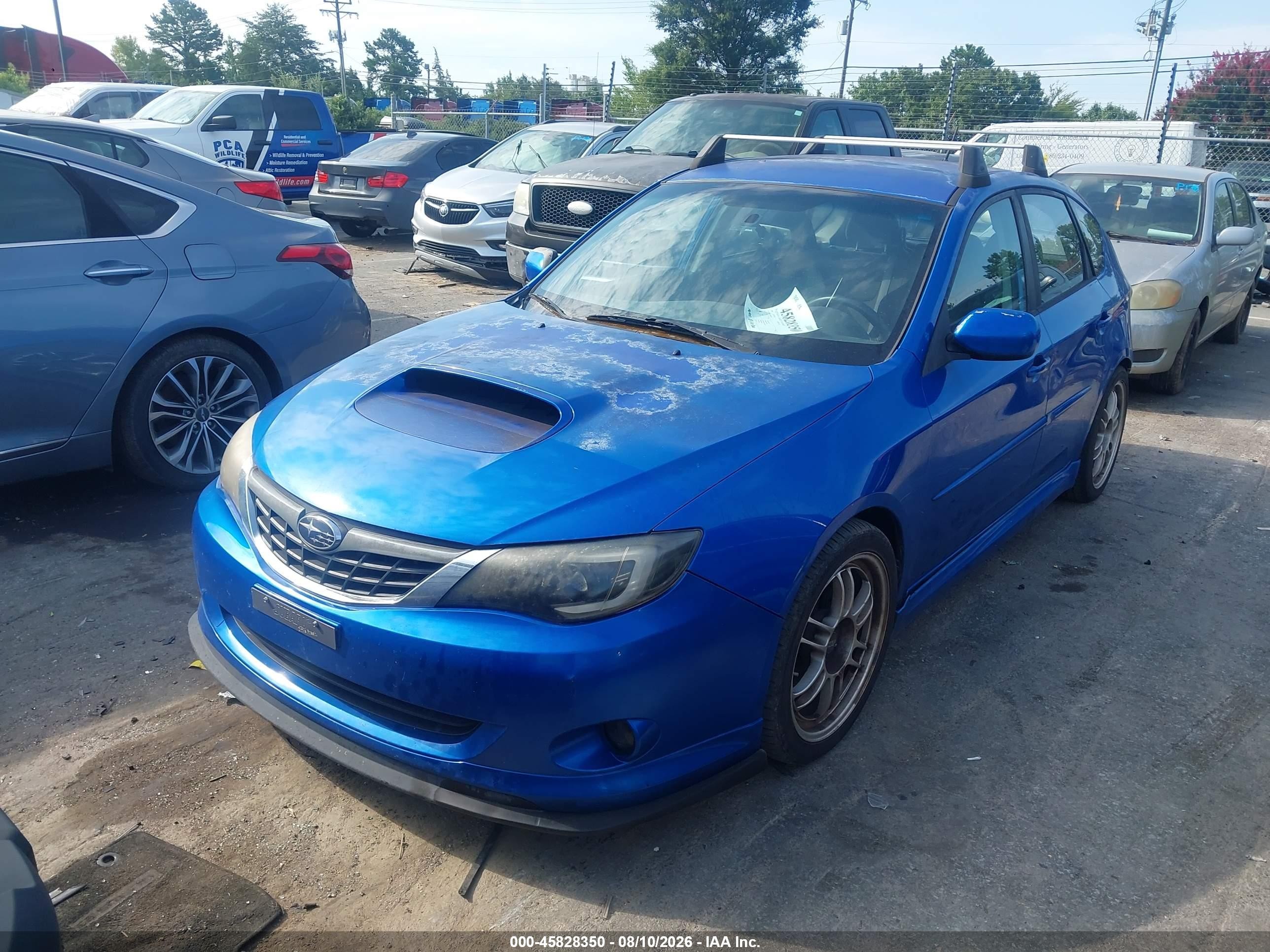 2008 Subaru Impreza Wrx Синий vin: JF1GH75658H804990