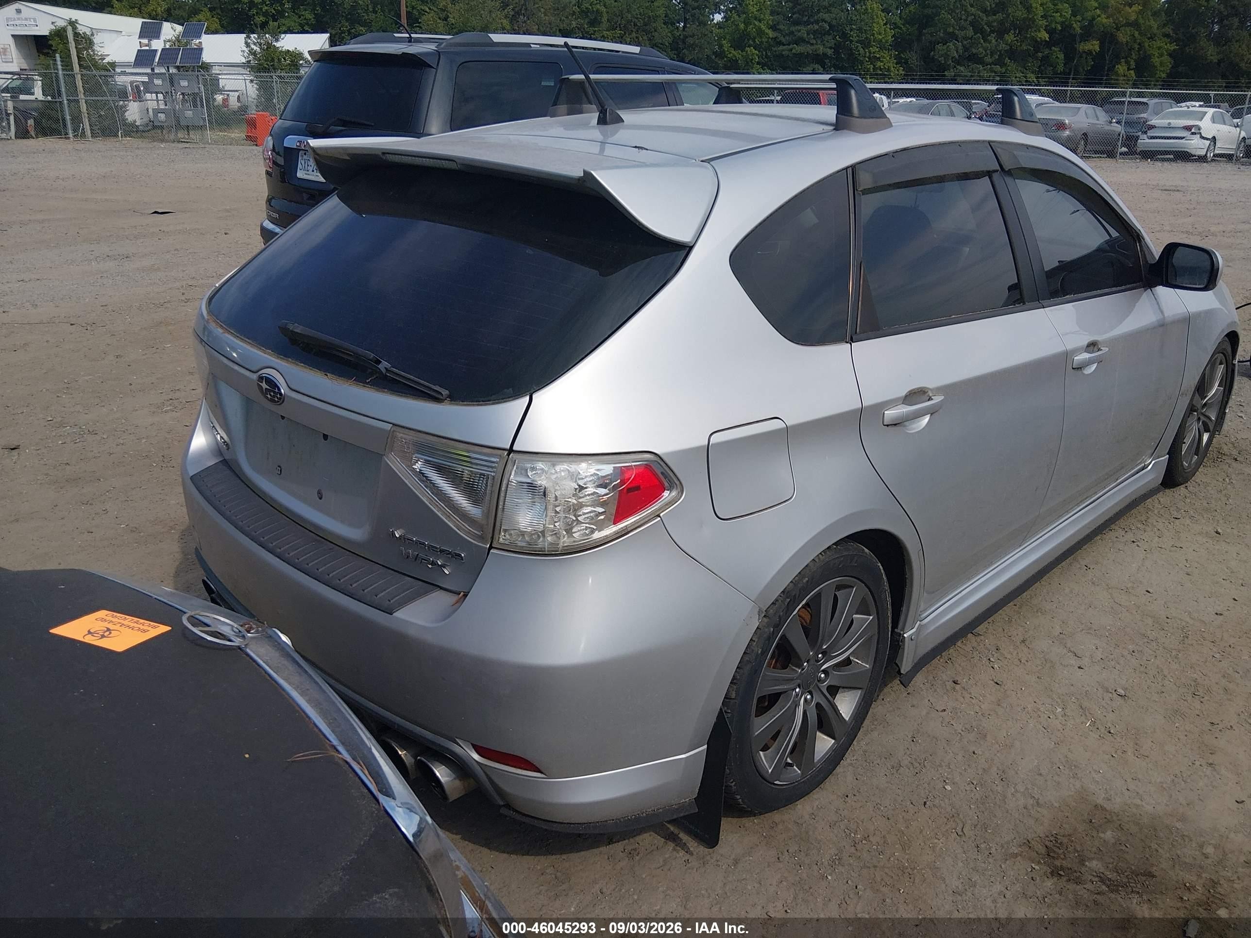 2009 Subaru Impreza Wrx Silver vin: JF1GH76629G822420