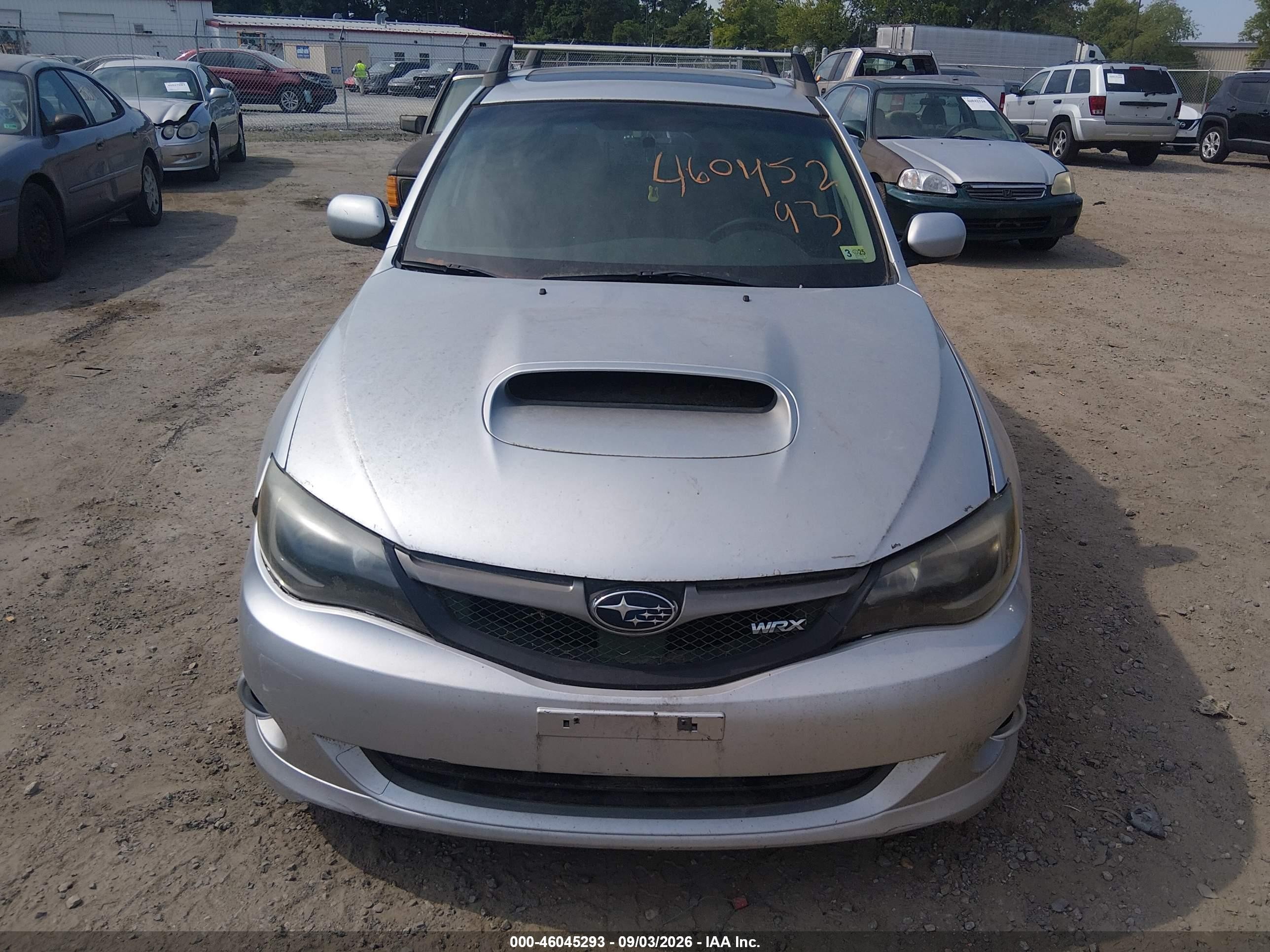 2009 Subaru Impreza Wrx Silver vin: JF1GH76629G822420