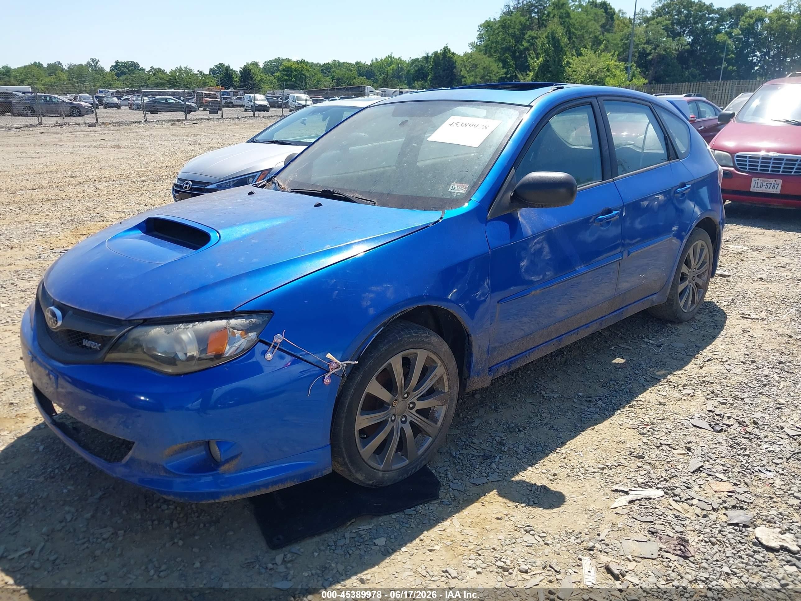 2009 Subaru Impreza Wrx Blue vin: JF1GH76629G826550