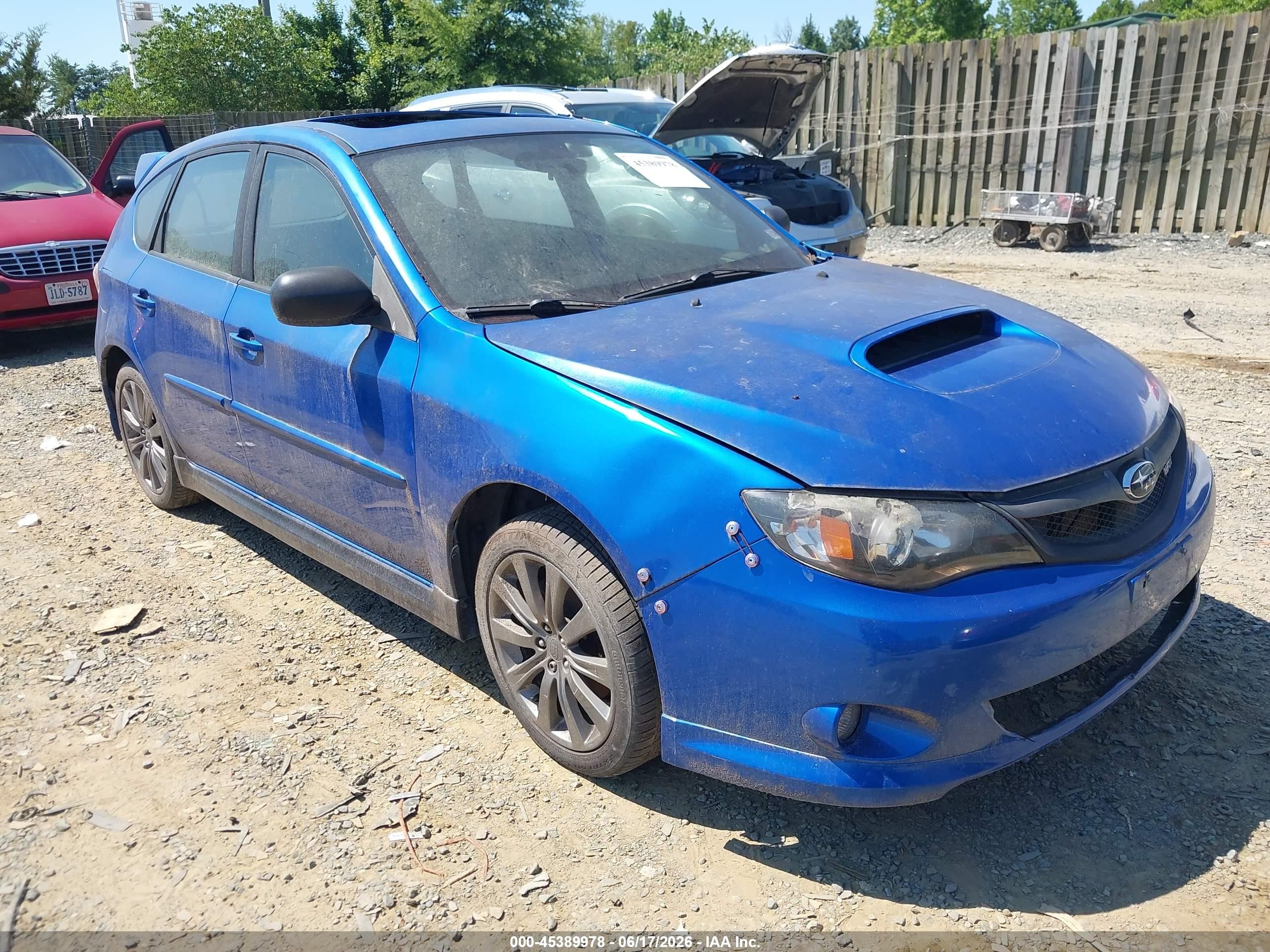 2009 Subaru Impreza Wrx Blue vin: JF1GH76629G826550