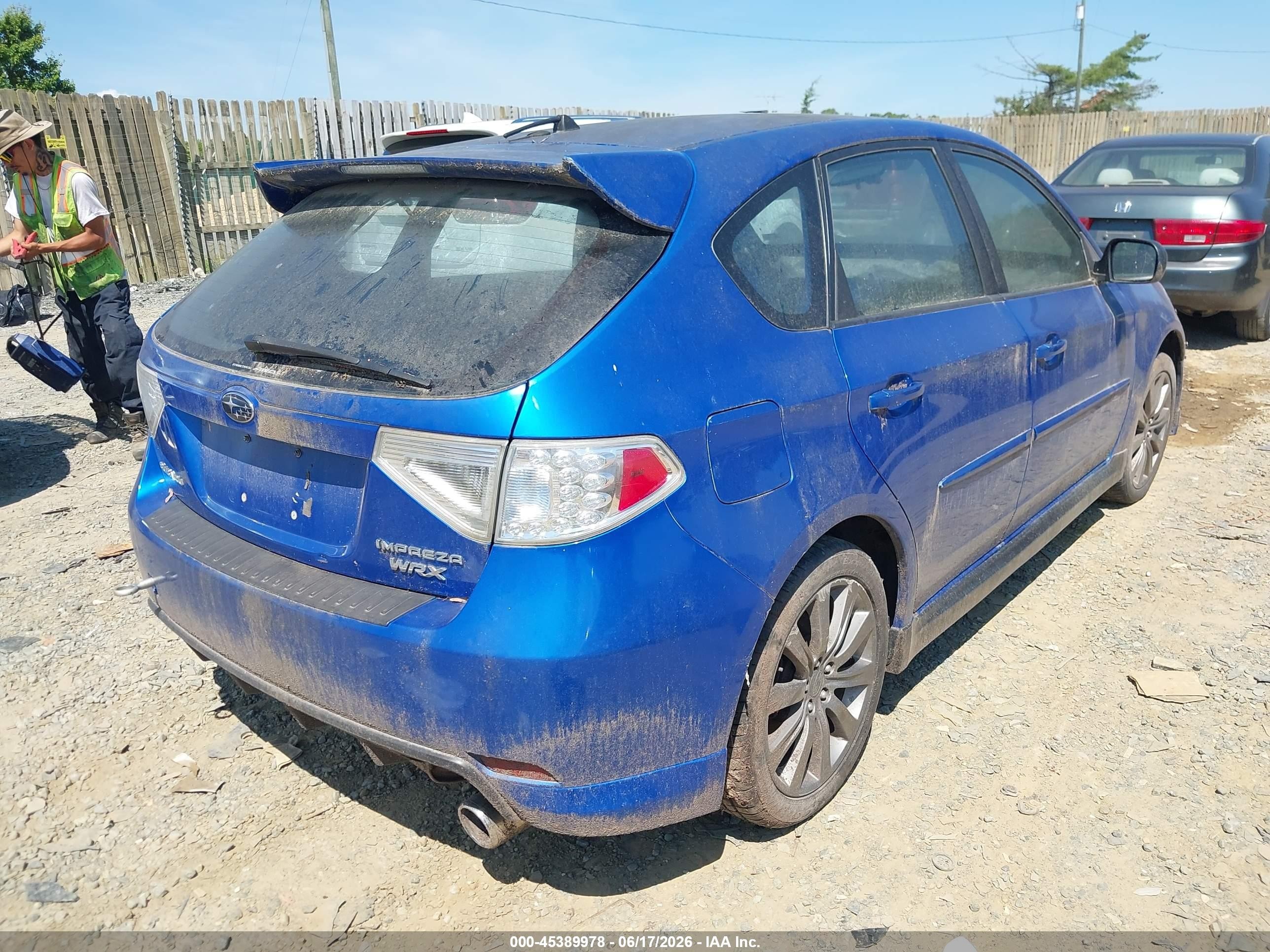 2009 Subaru Impreza Wrx Blue vin: JF1GH76629G826550