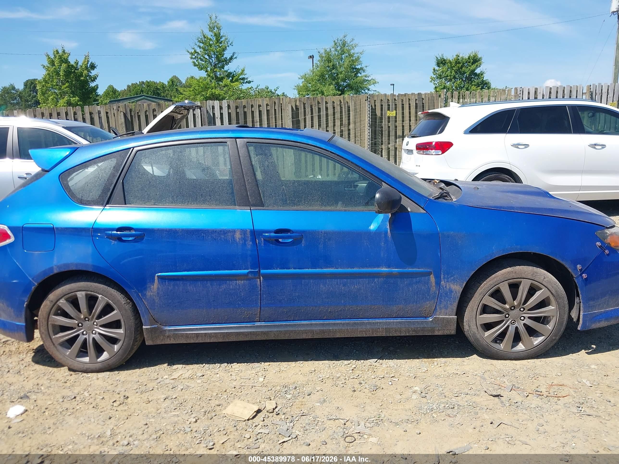 2009 Subaru Impreza Wrx Blue vin: JF1GH76629G826550