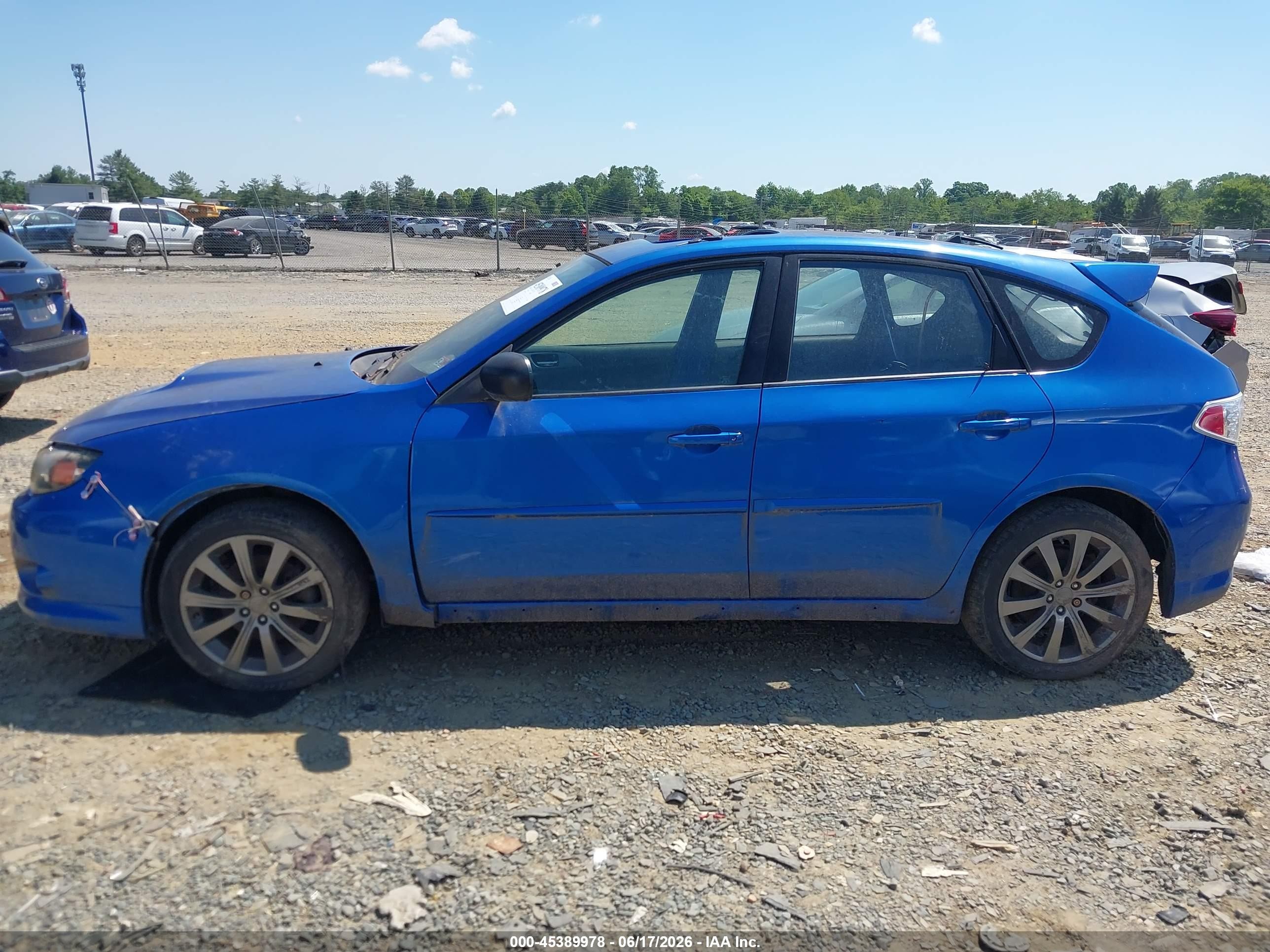 2009 Subaru Impreza Wrx Blue vin: JF1GH76629G826550