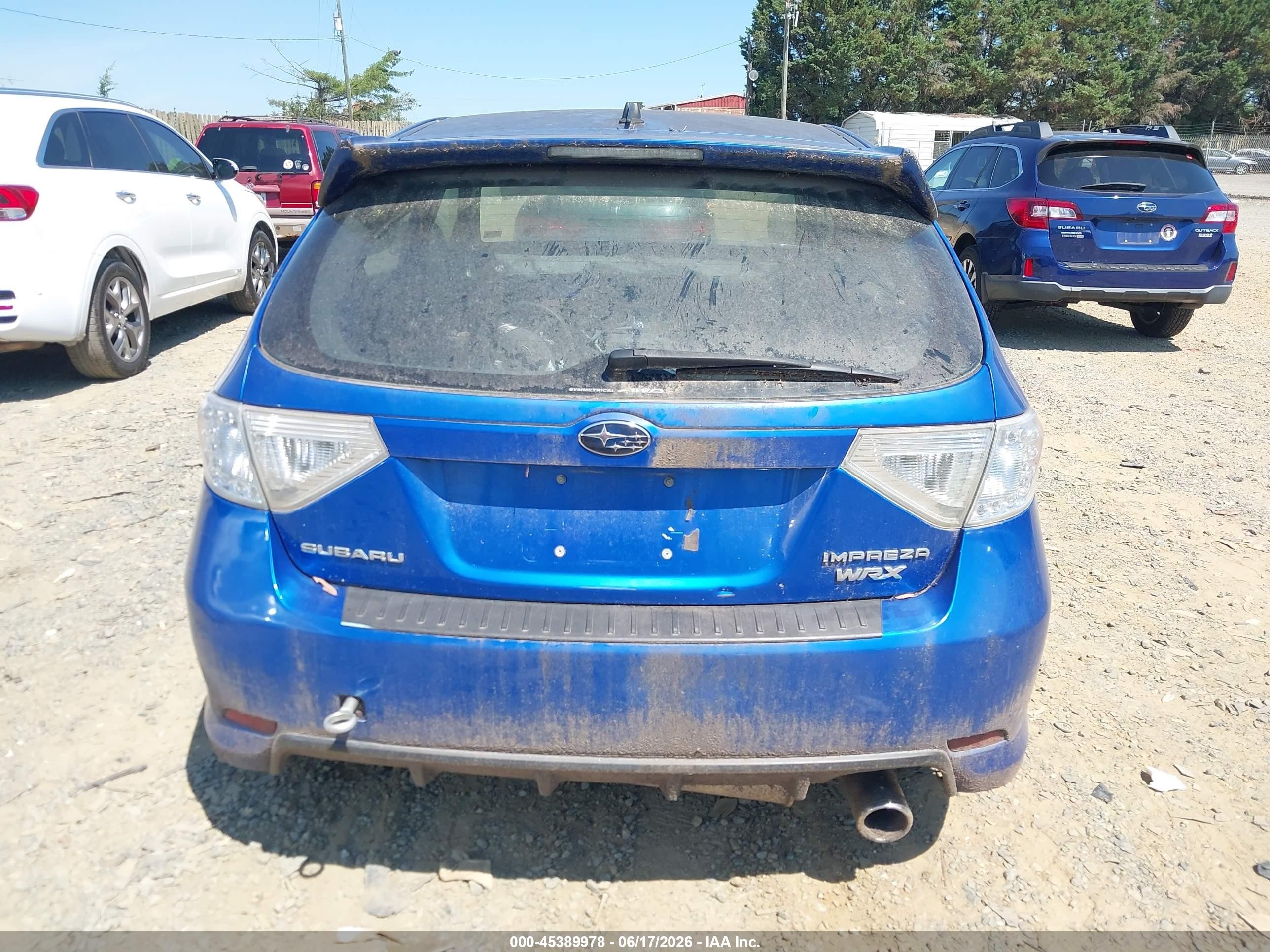 2009 Subaru Impreza Wrx Blue vin: JF1GH76629G826550