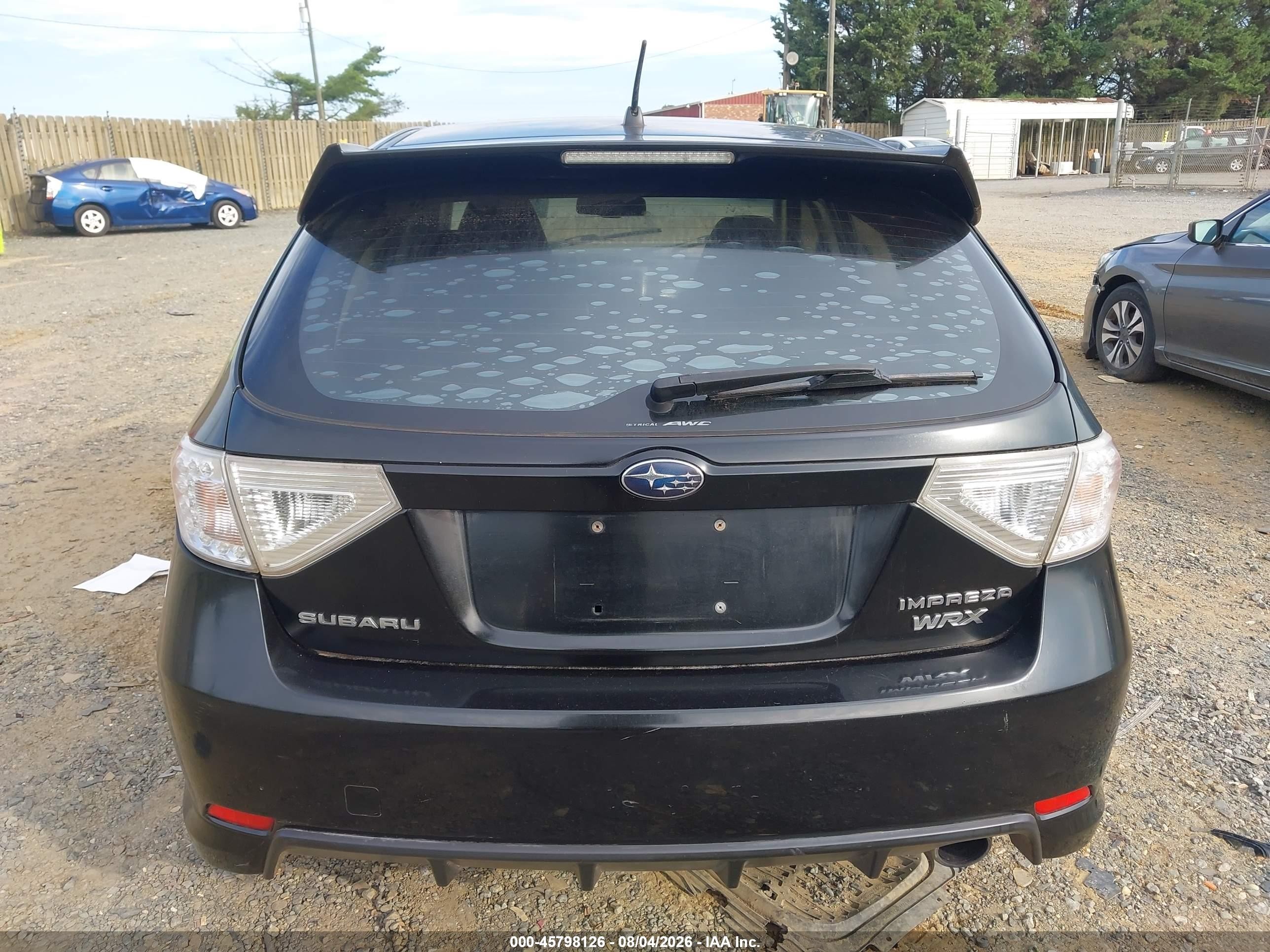 2009 Subaru Impreza Wrx Black vin: JF1GH76649G800659