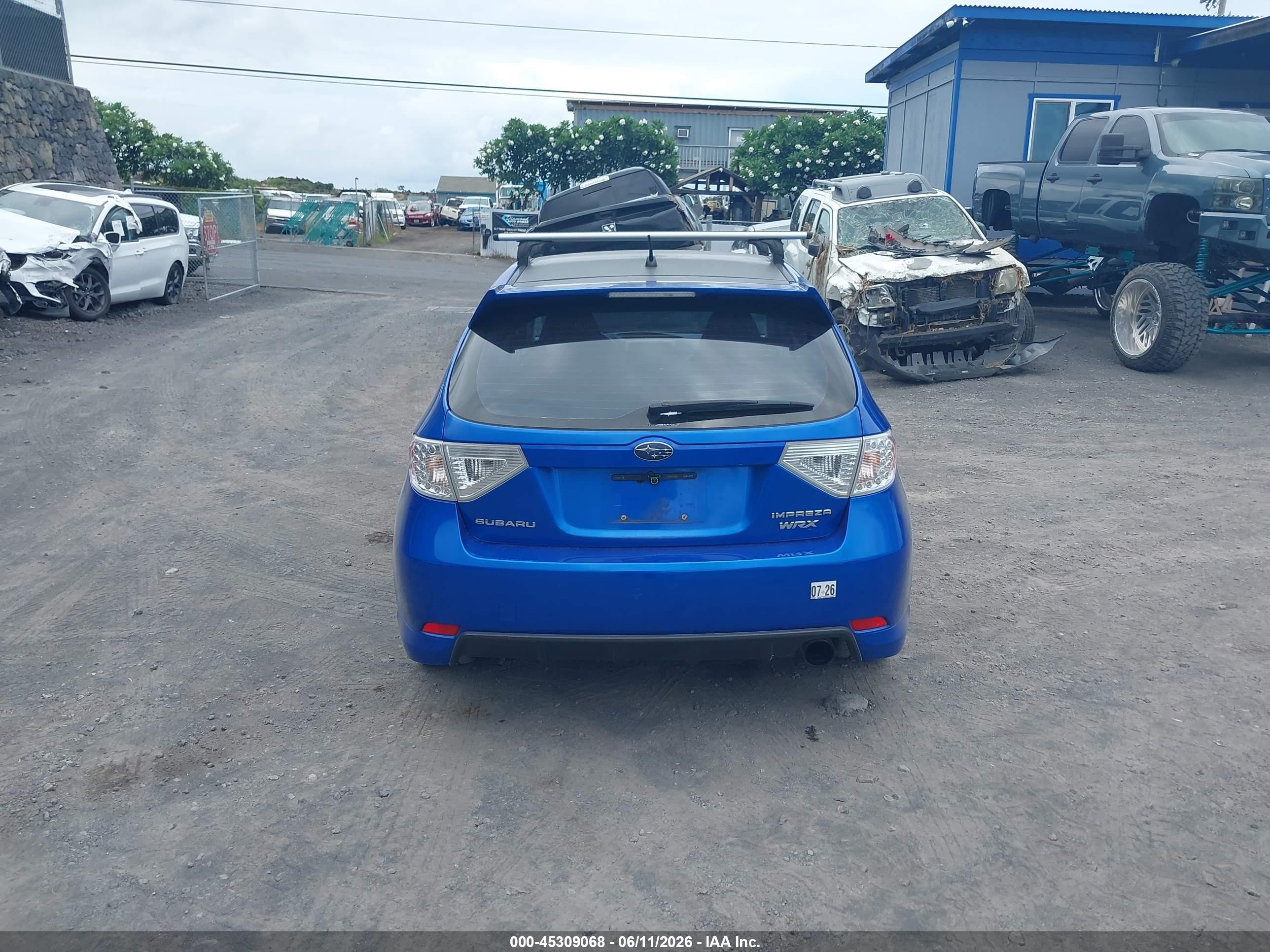 2009 Subaru Impreza Wrx Blue vin: JF1GH76659G808673