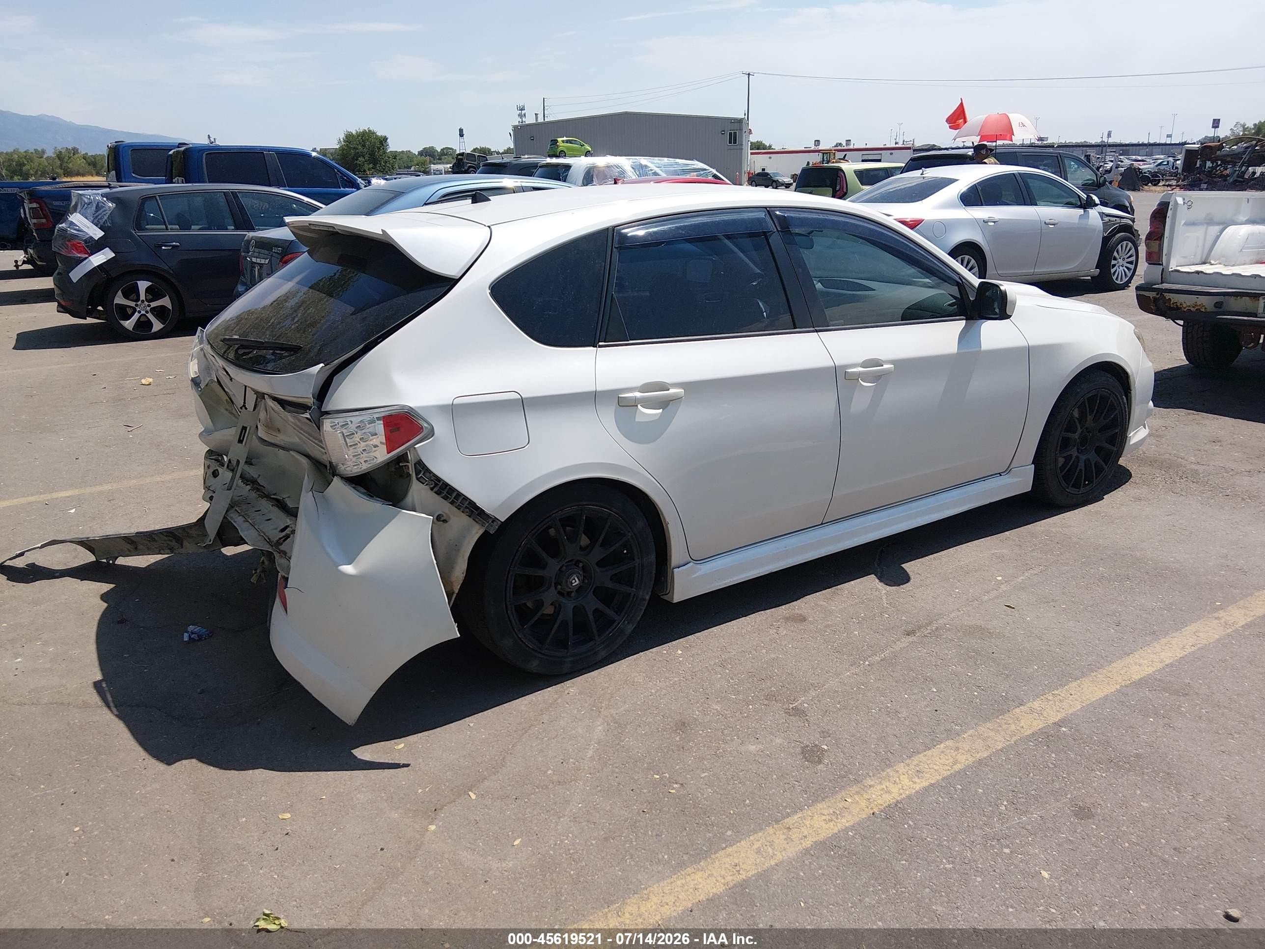 2010 Subaru Impreza Wrx White vin: JF1GH7G6XAG807828
